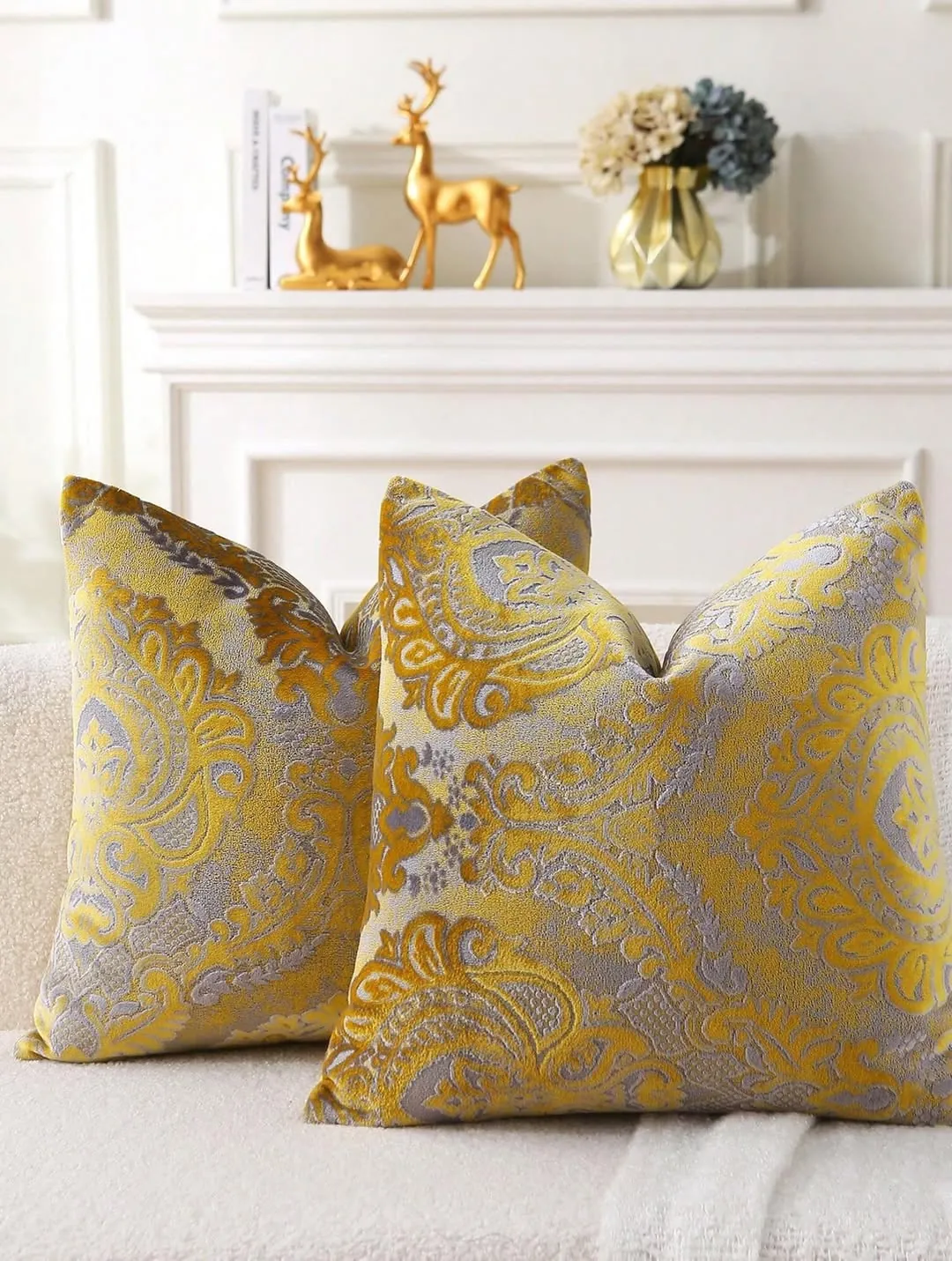 Beige Sofa with Round Cushions