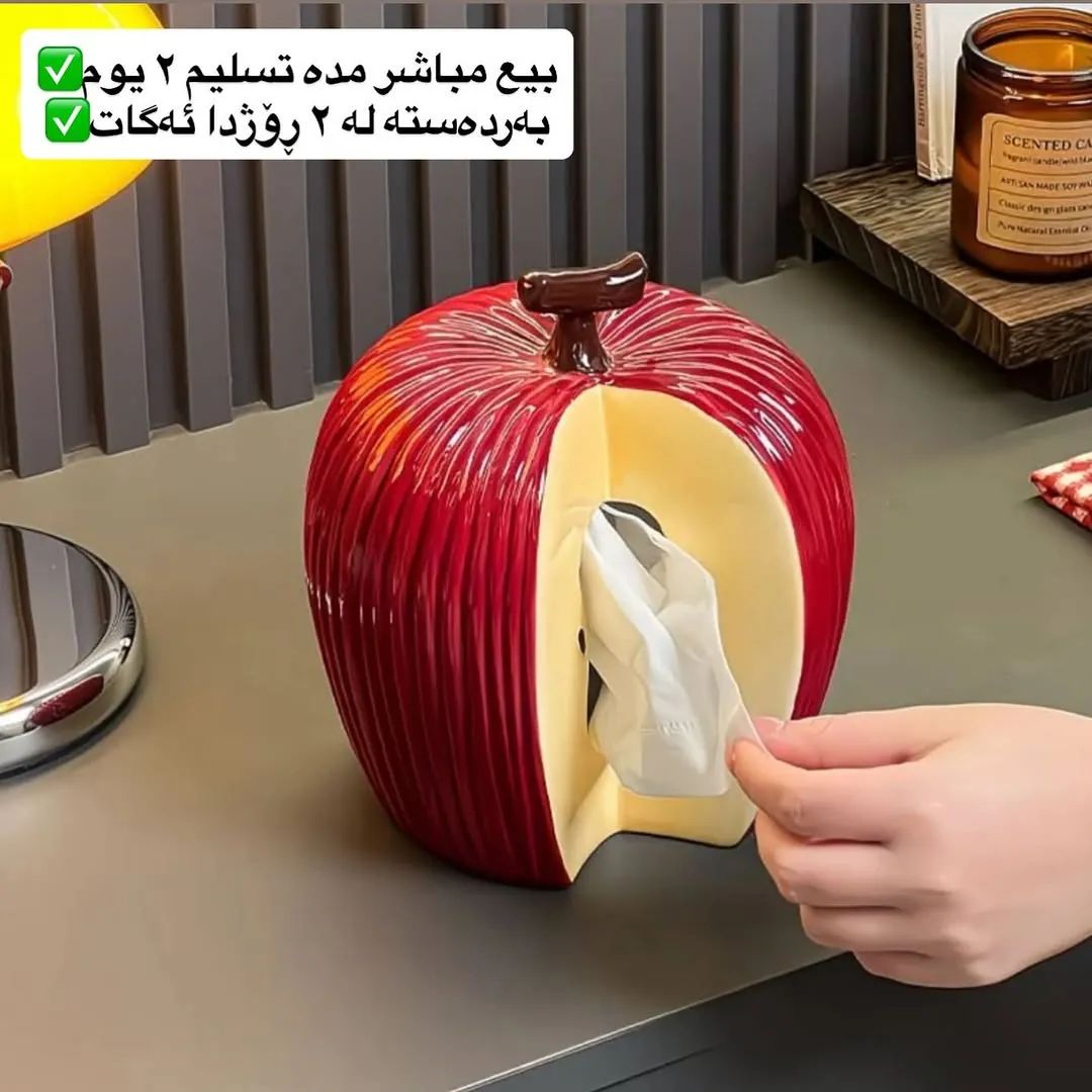 Apple-Shaped Tissue Box