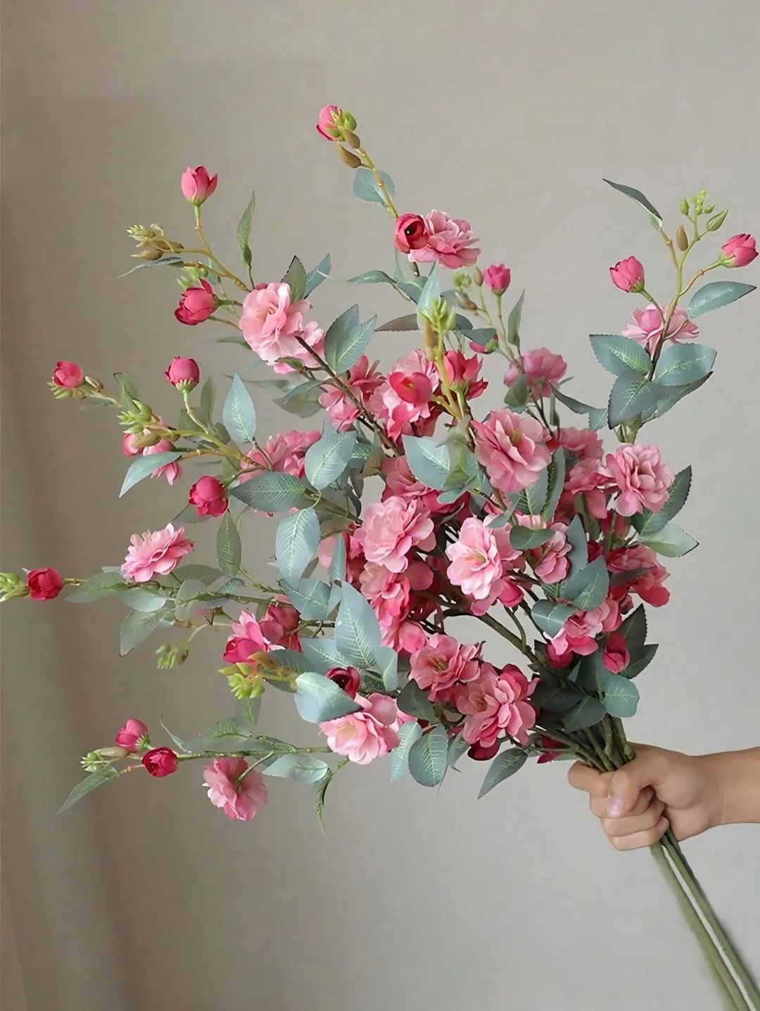 Artificial Flower Arrangement with White Vase