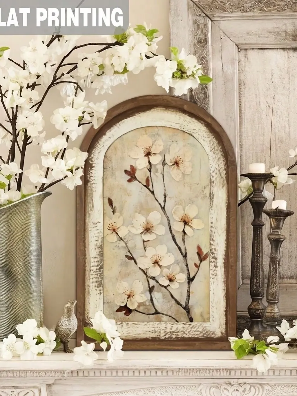 Wooden Flower Wall Decor Set