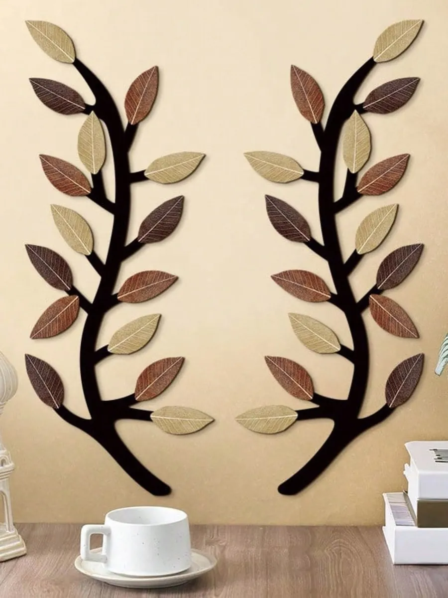 Wooden Flower Wall Decor Set