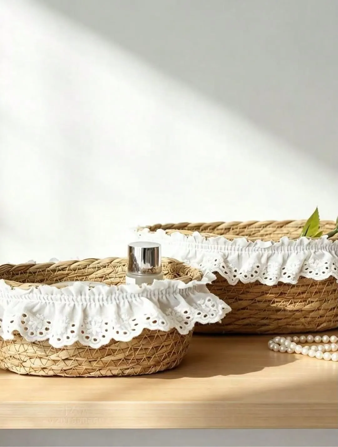 Rust Ruffled Table Runner