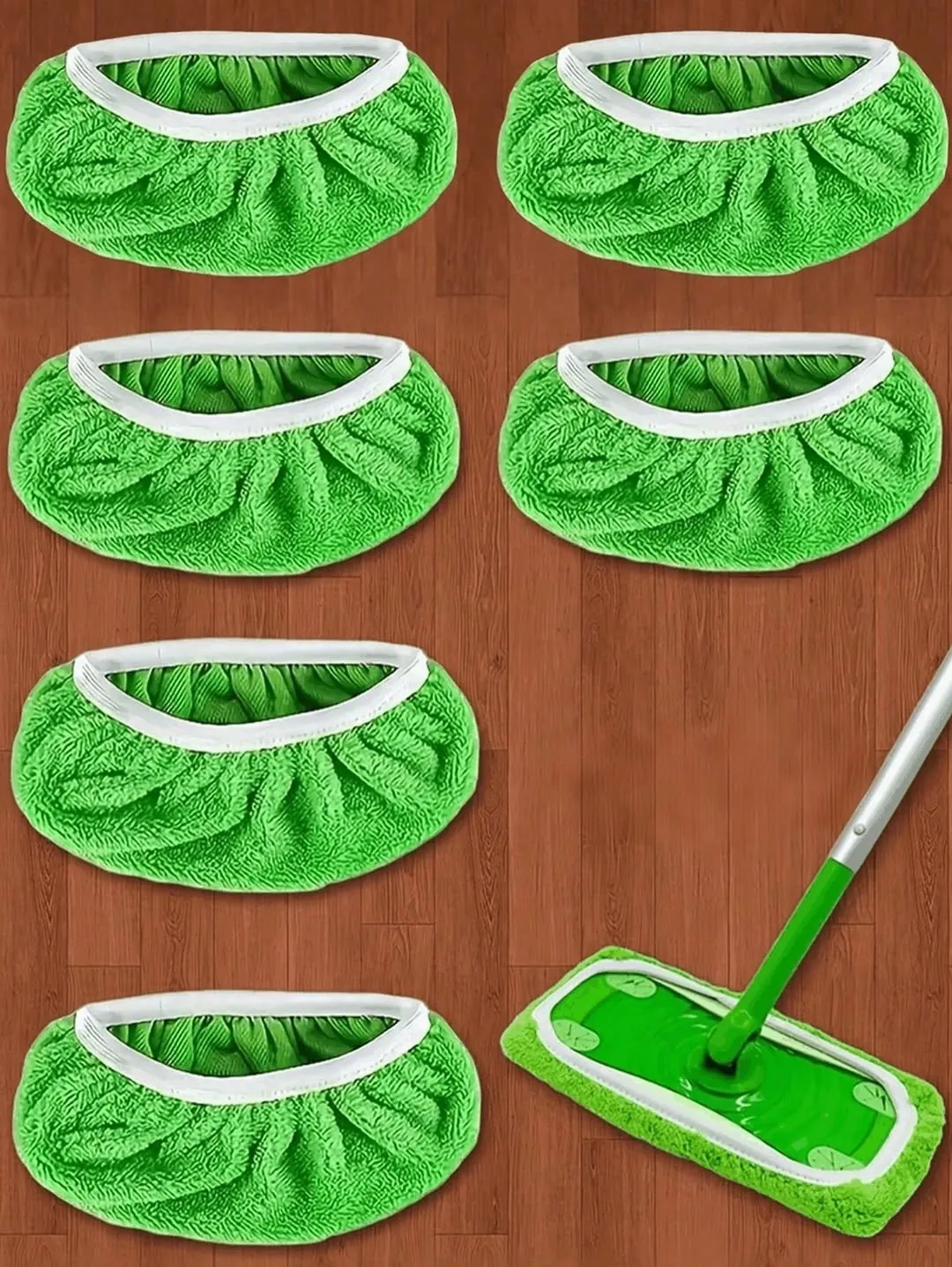 Purple Microfiber Flat Mop Pads Refill Set