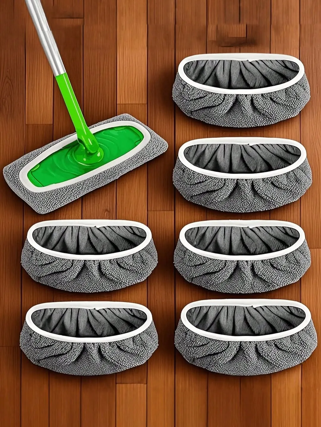 Purple Microfiber Flat Mop Pads Refill Set