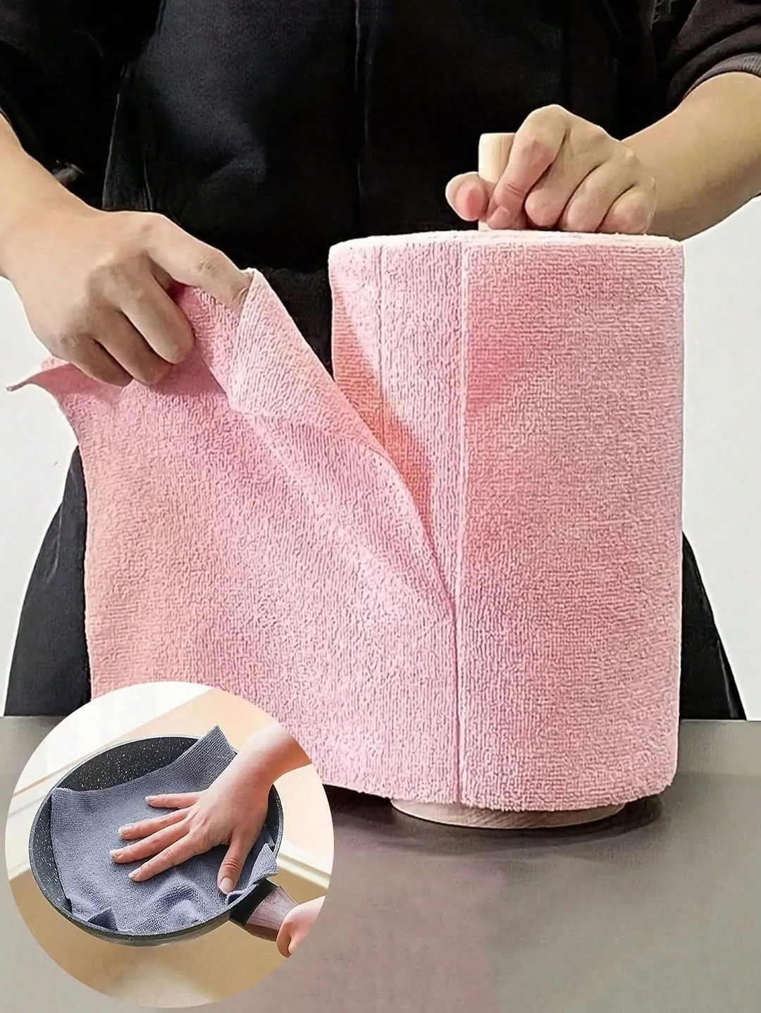 Purple Microfiber Flat Mop Pads Refill Set