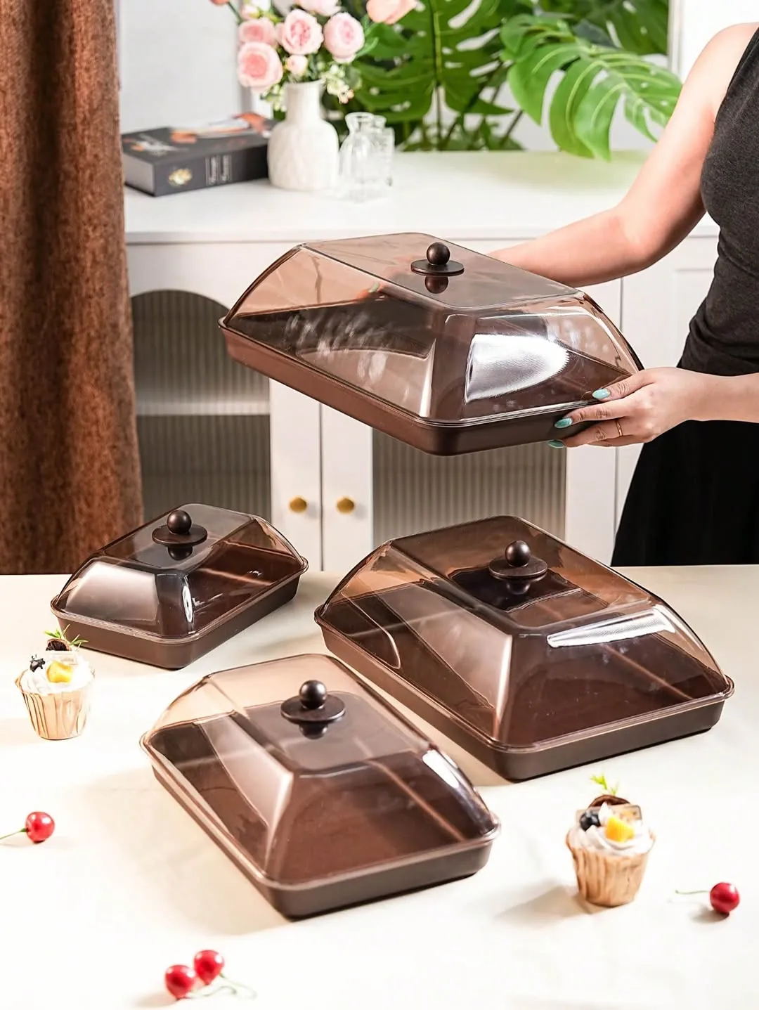Rectangular Cake Carrier Set