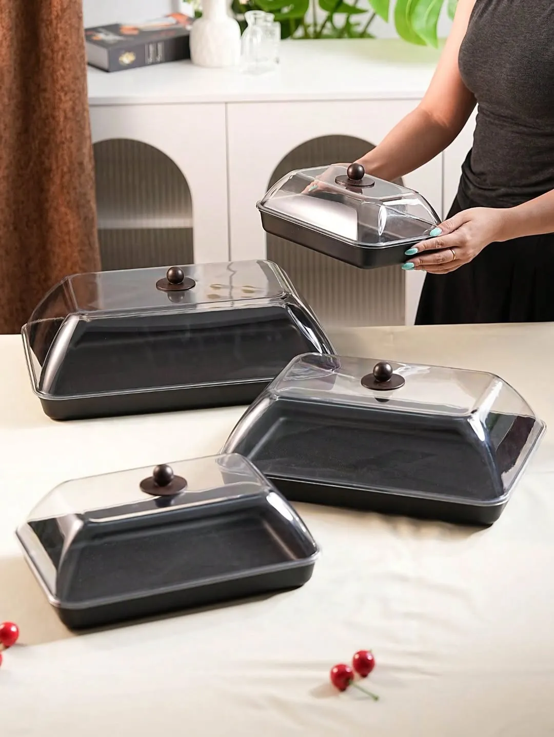 Rectangular Cake Carrier Set