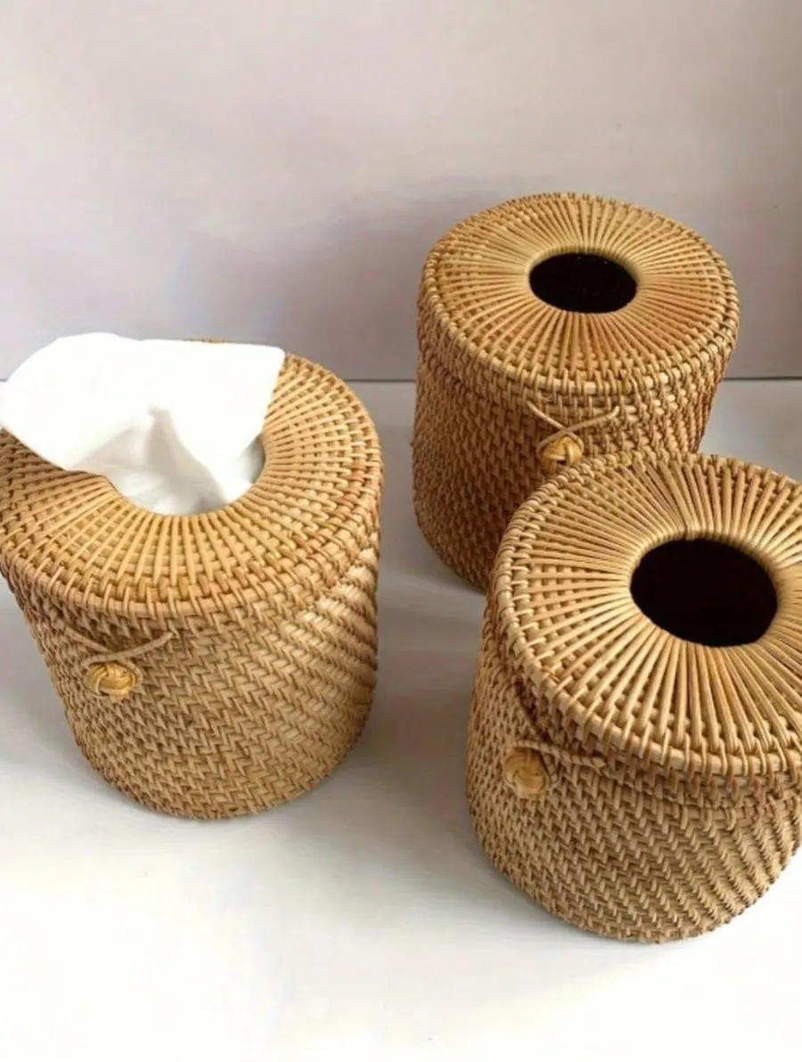 Wall-Mounted Wooden Toilet Paper Holder with Shelves