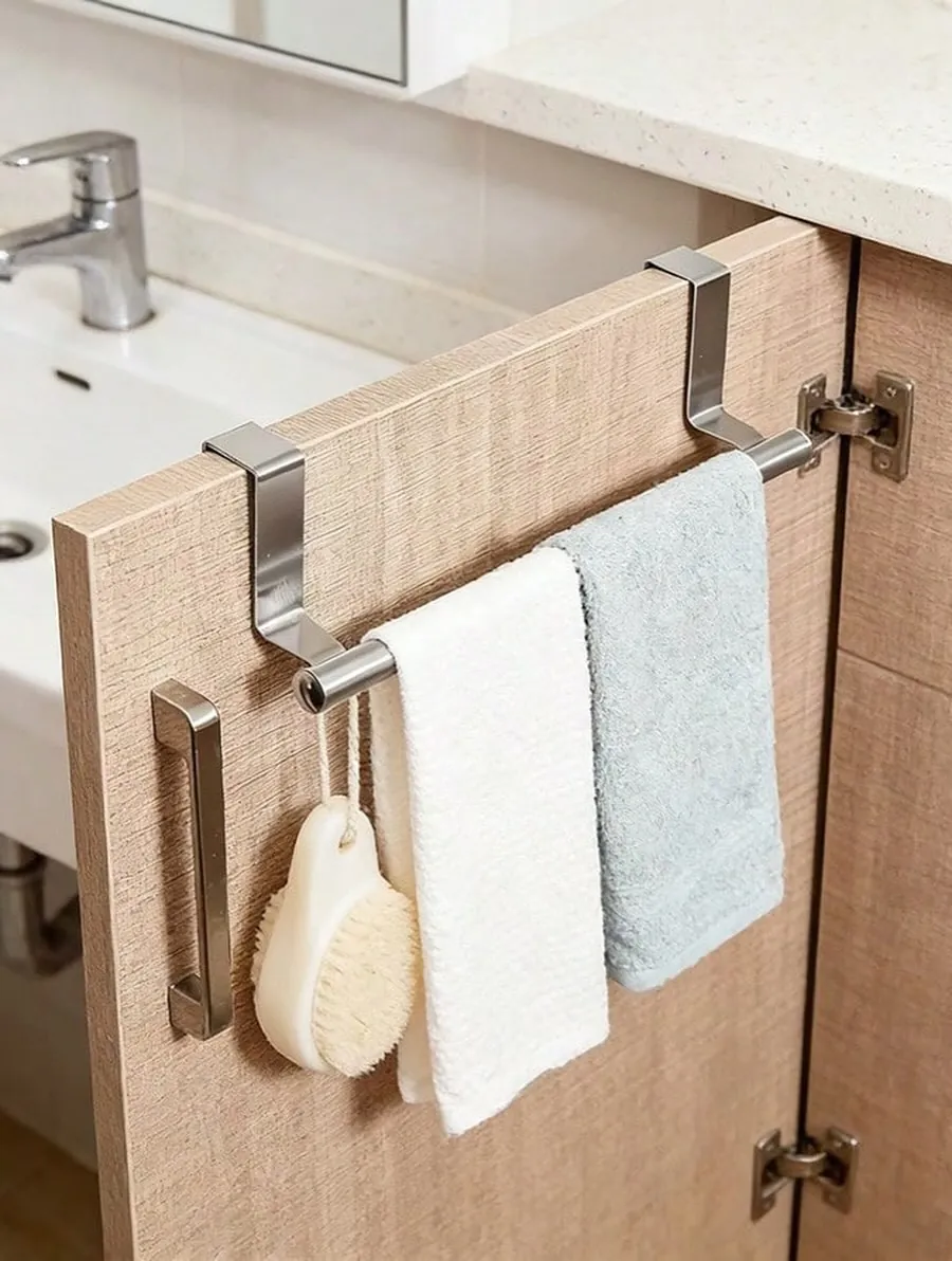 Wall-Mounted Wooden Toilet Paper Holder with Shelves