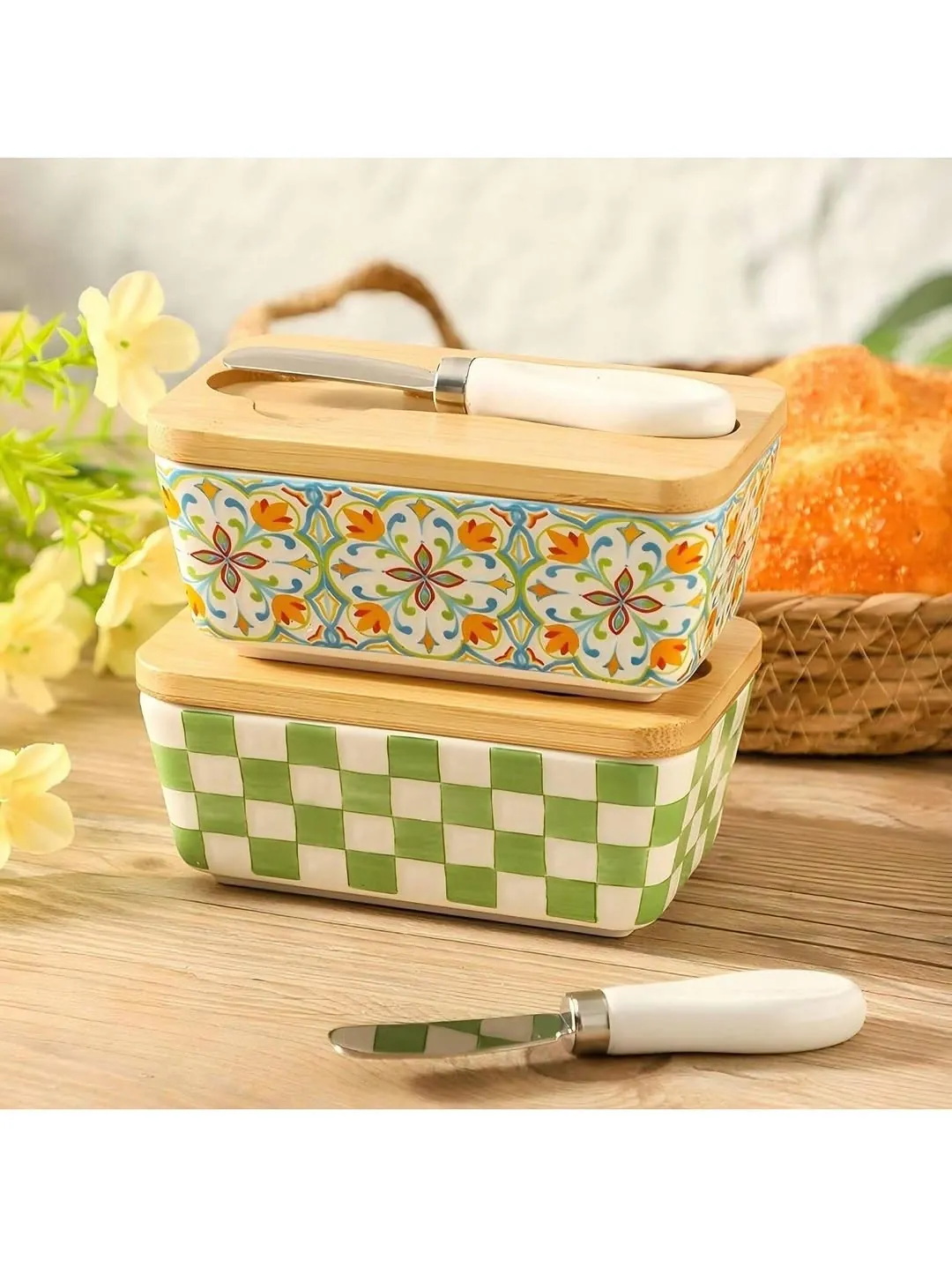 Sunflower Print Kitchen Towels