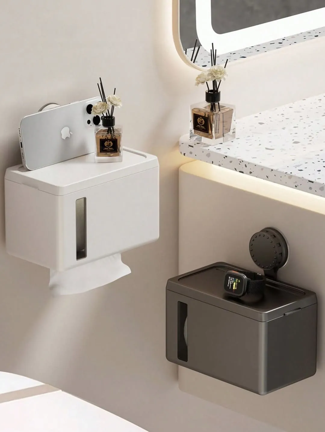 Wall-Mounted Soap Dish Holder with Lid