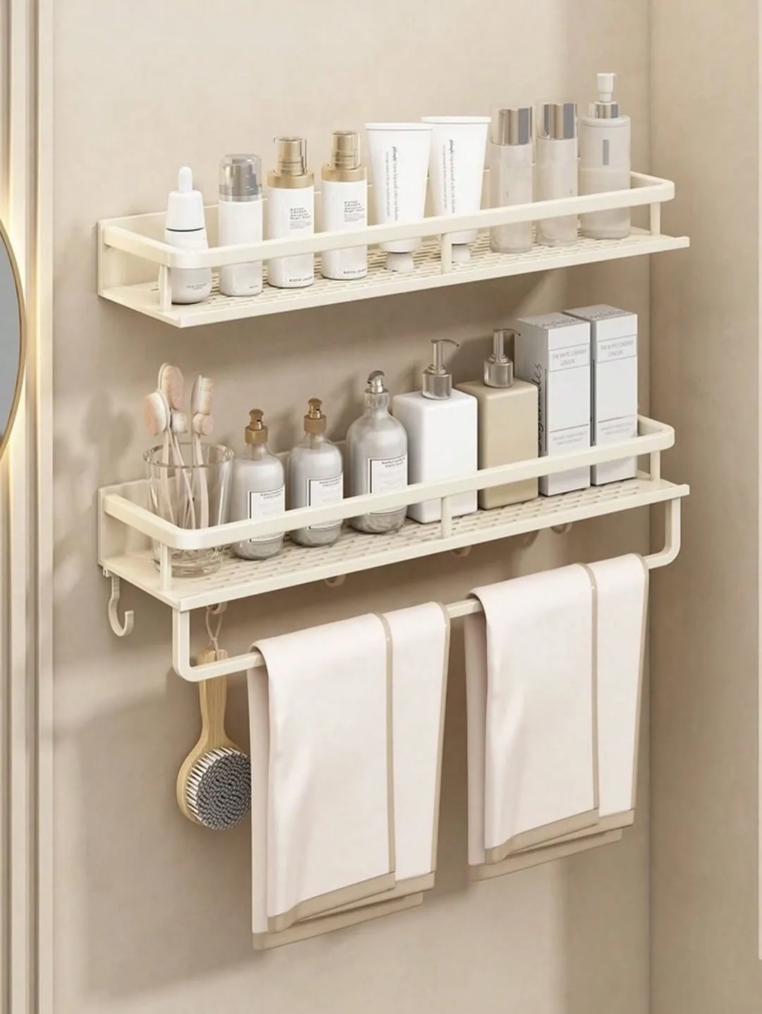 Wall-Mounted Toilet Paper Holder with Shelf
