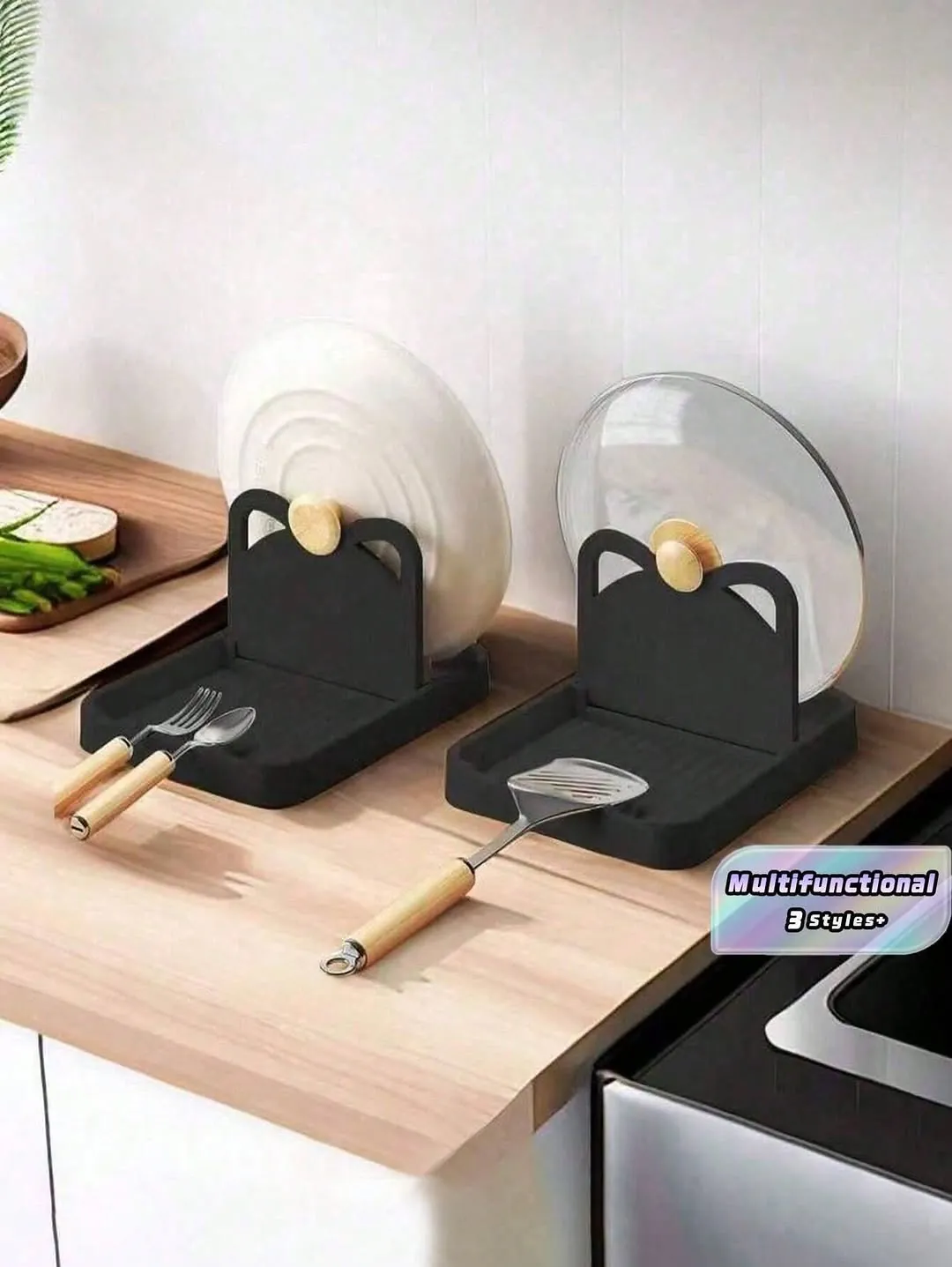 Black Metal Kitchen Sink Sponge Holder Caddy