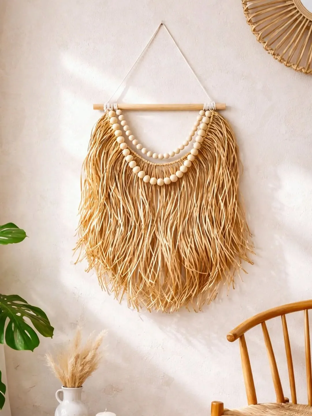 Macrame Round Wall Mirror