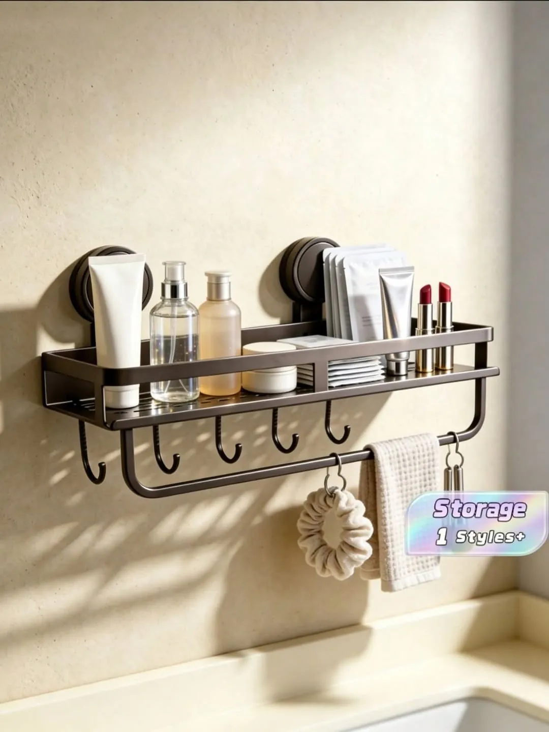 Wall-Mounted Router and Power Strip Shelf