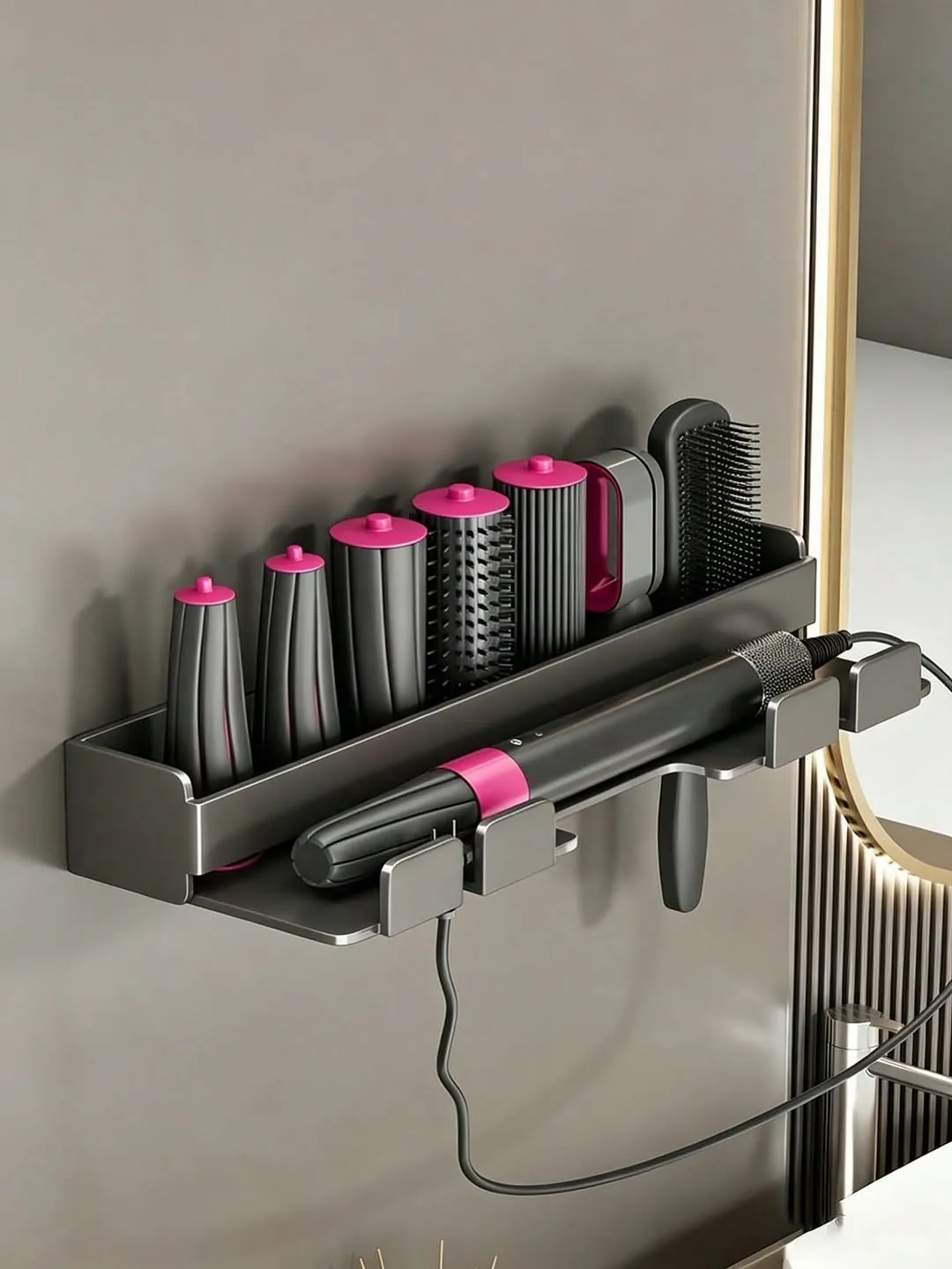 Wall-Mounted Router and Power Strip Shelf