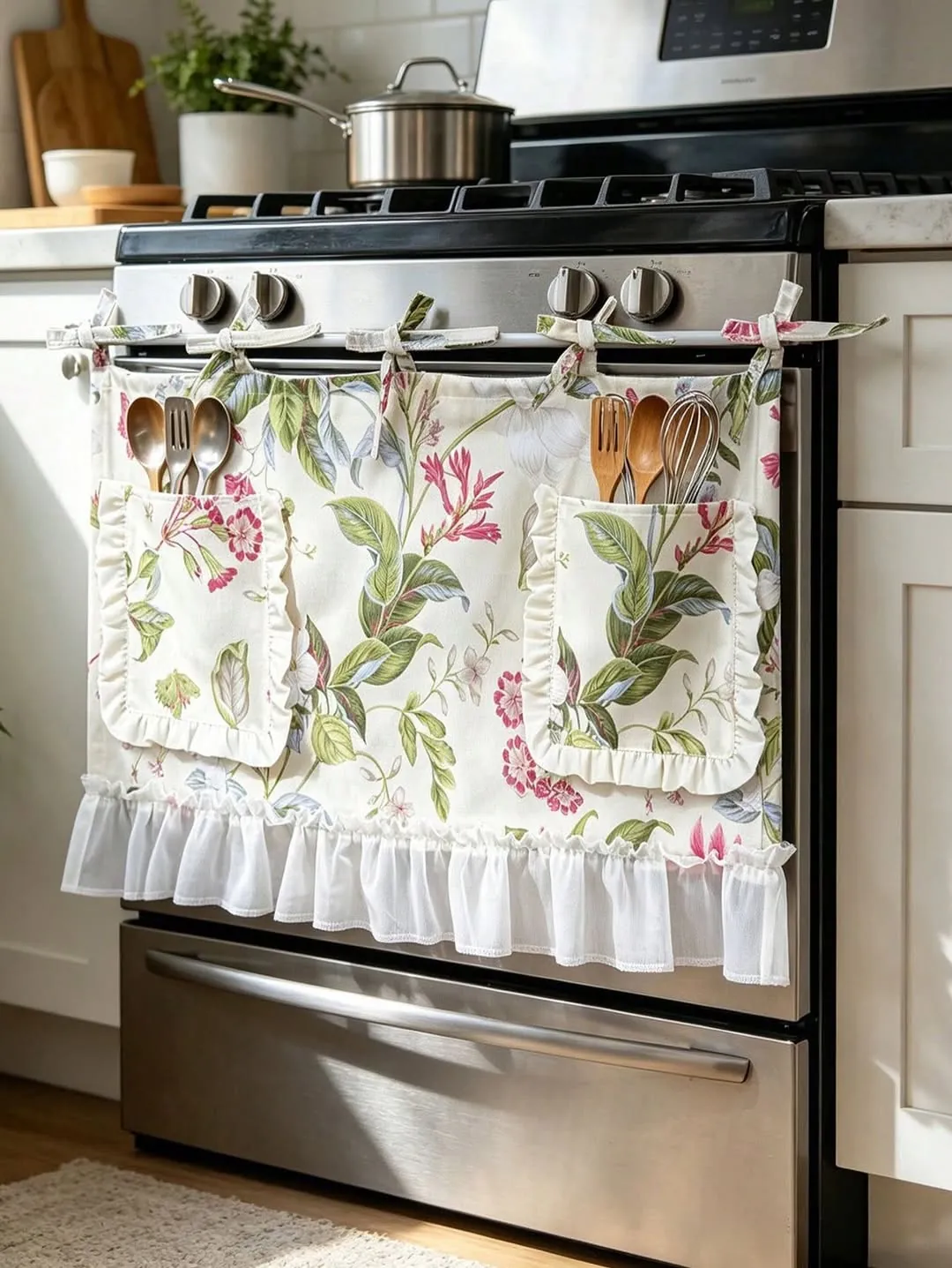 Floral Oven Door Hanging Organizer