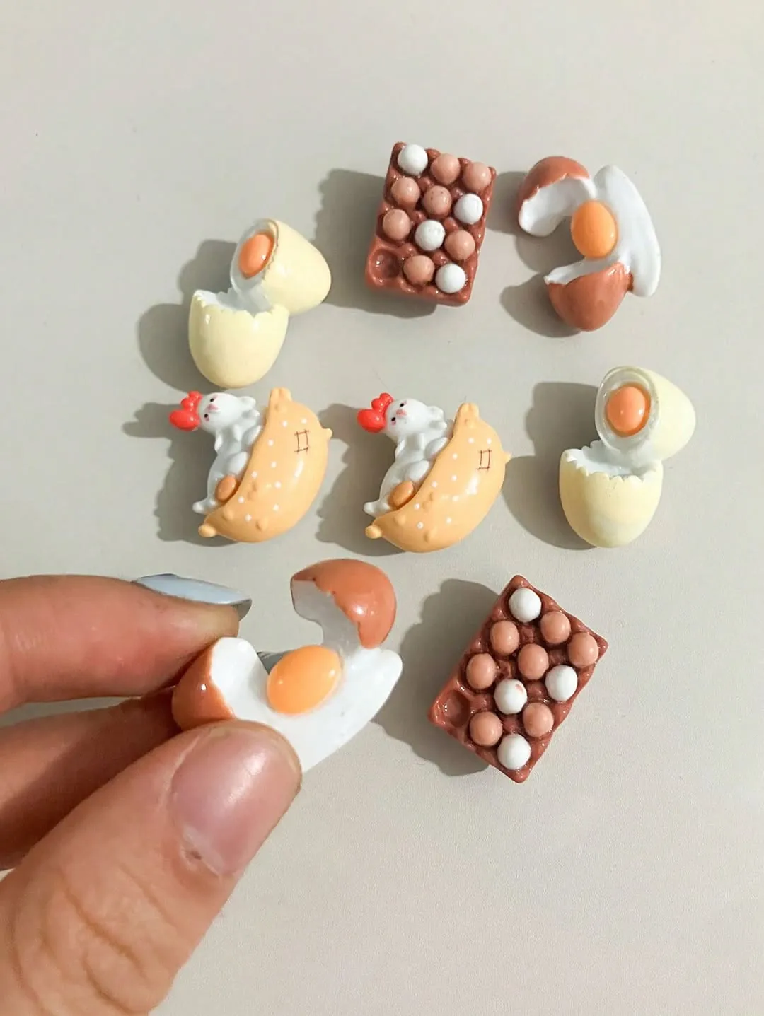 Cute Resin Egg and Chicken Decorative Figurines