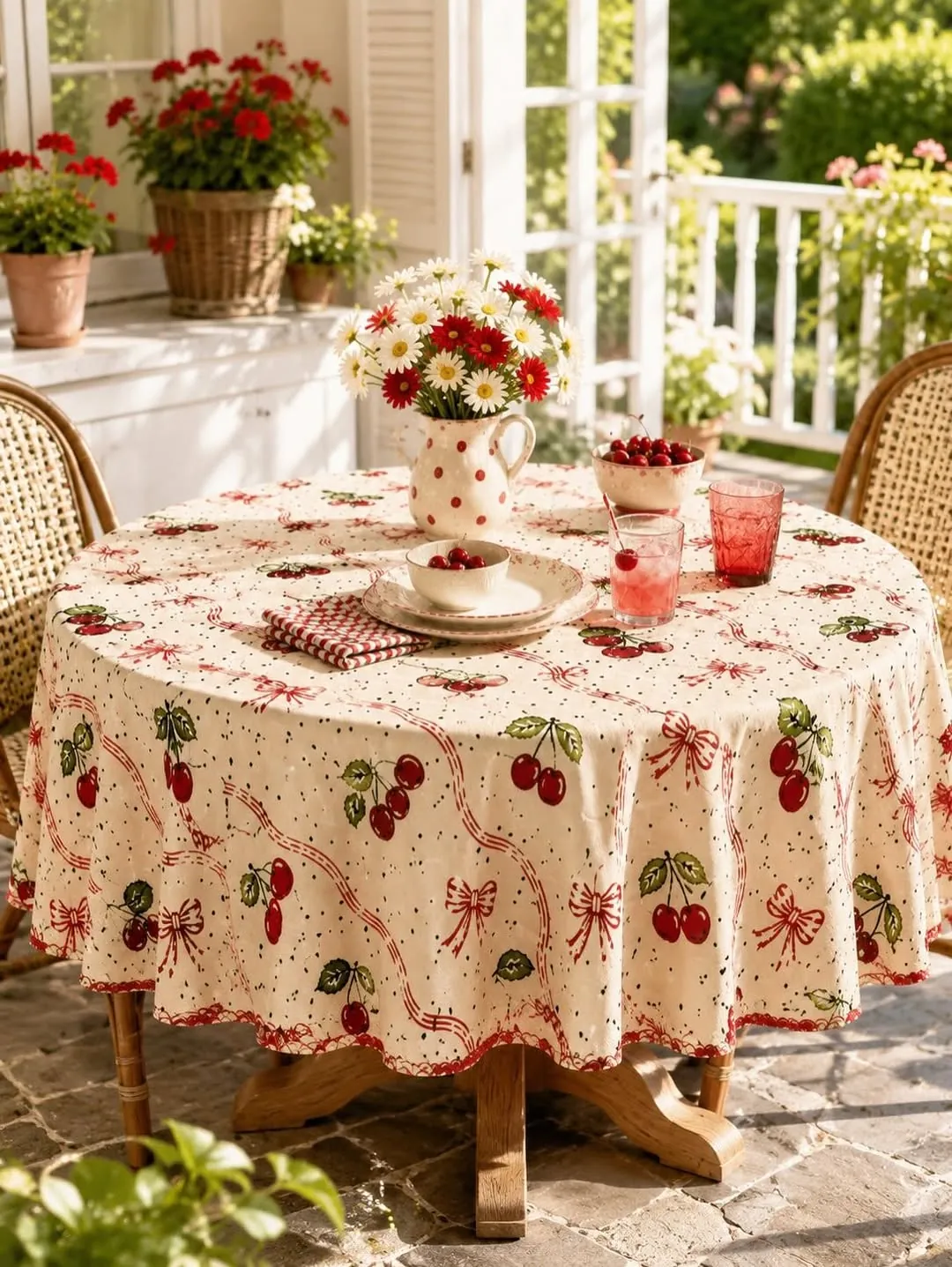 Floral Round Tablecloth