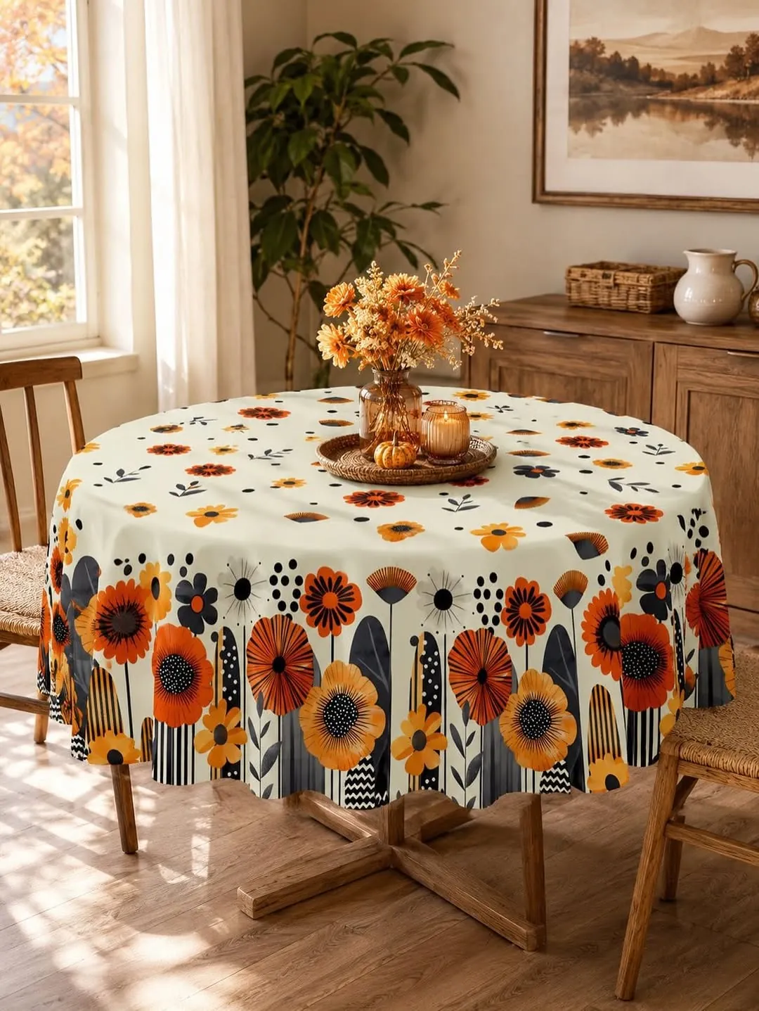 Floral Round Tablecloth