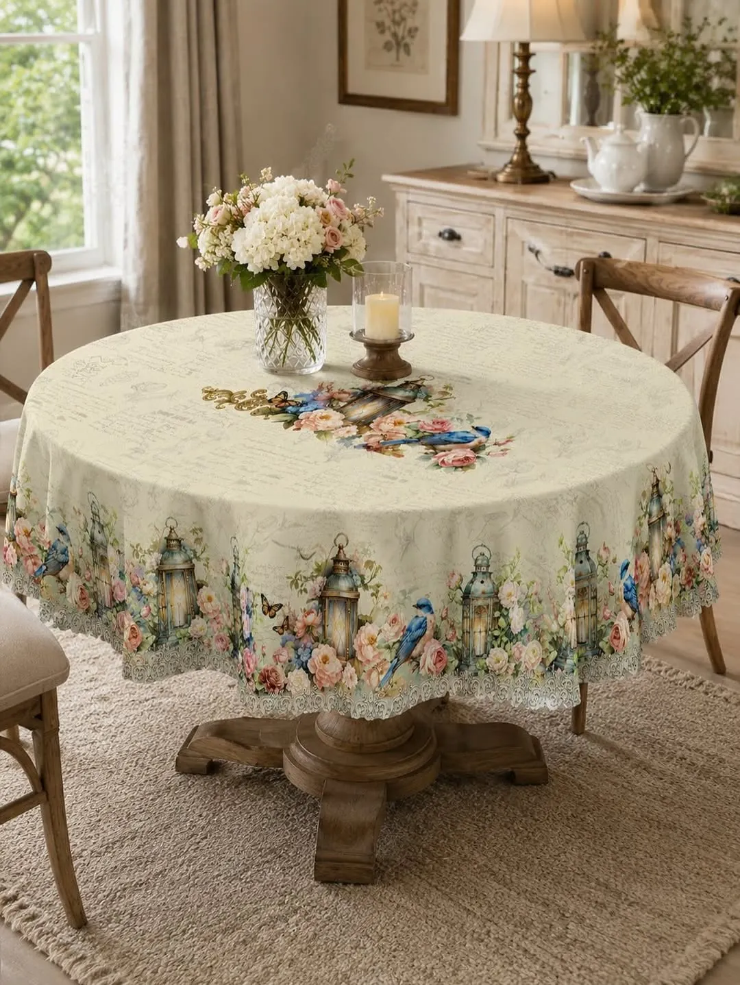 Floral Round Tablecloth