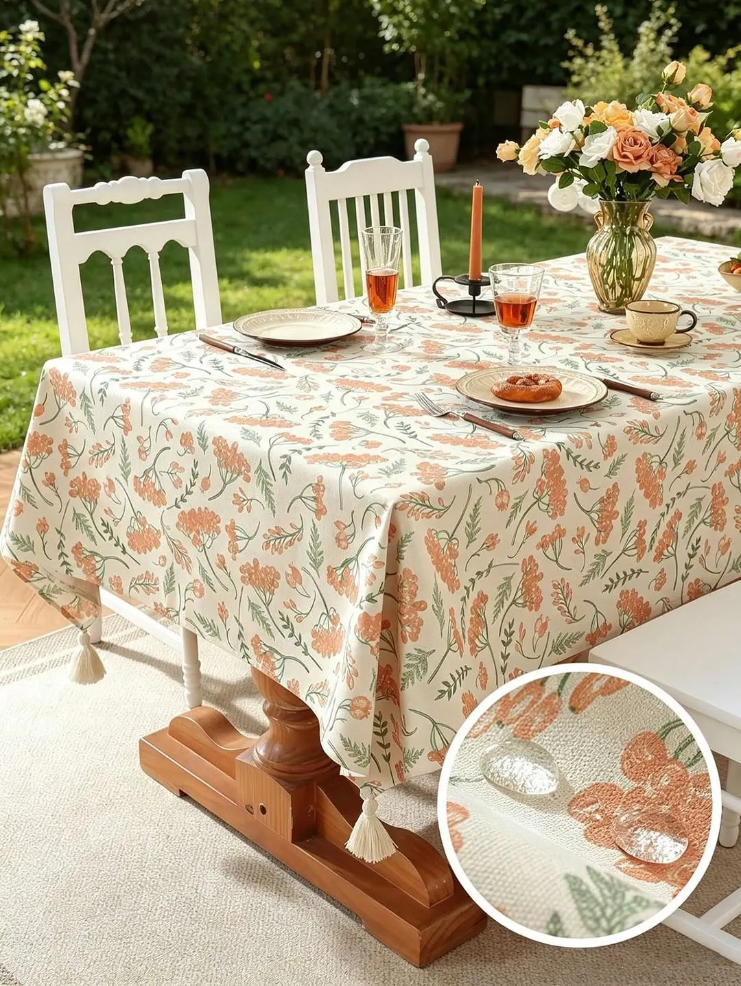 Floral Round Tablecloth