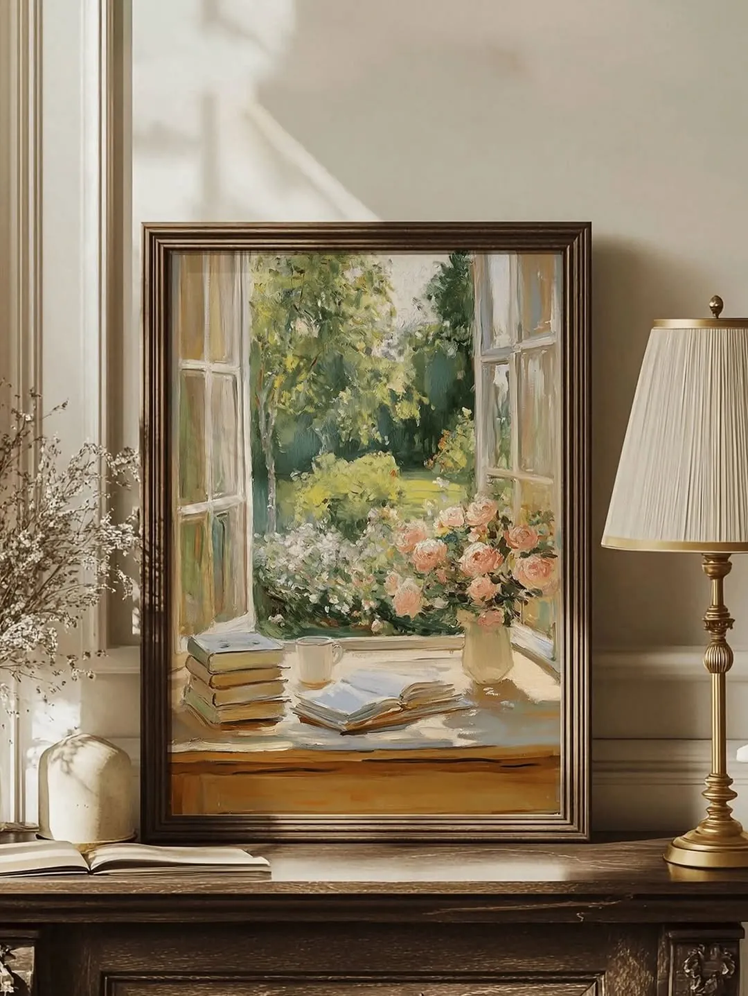 Framed Coffee Pouring Wall Art
