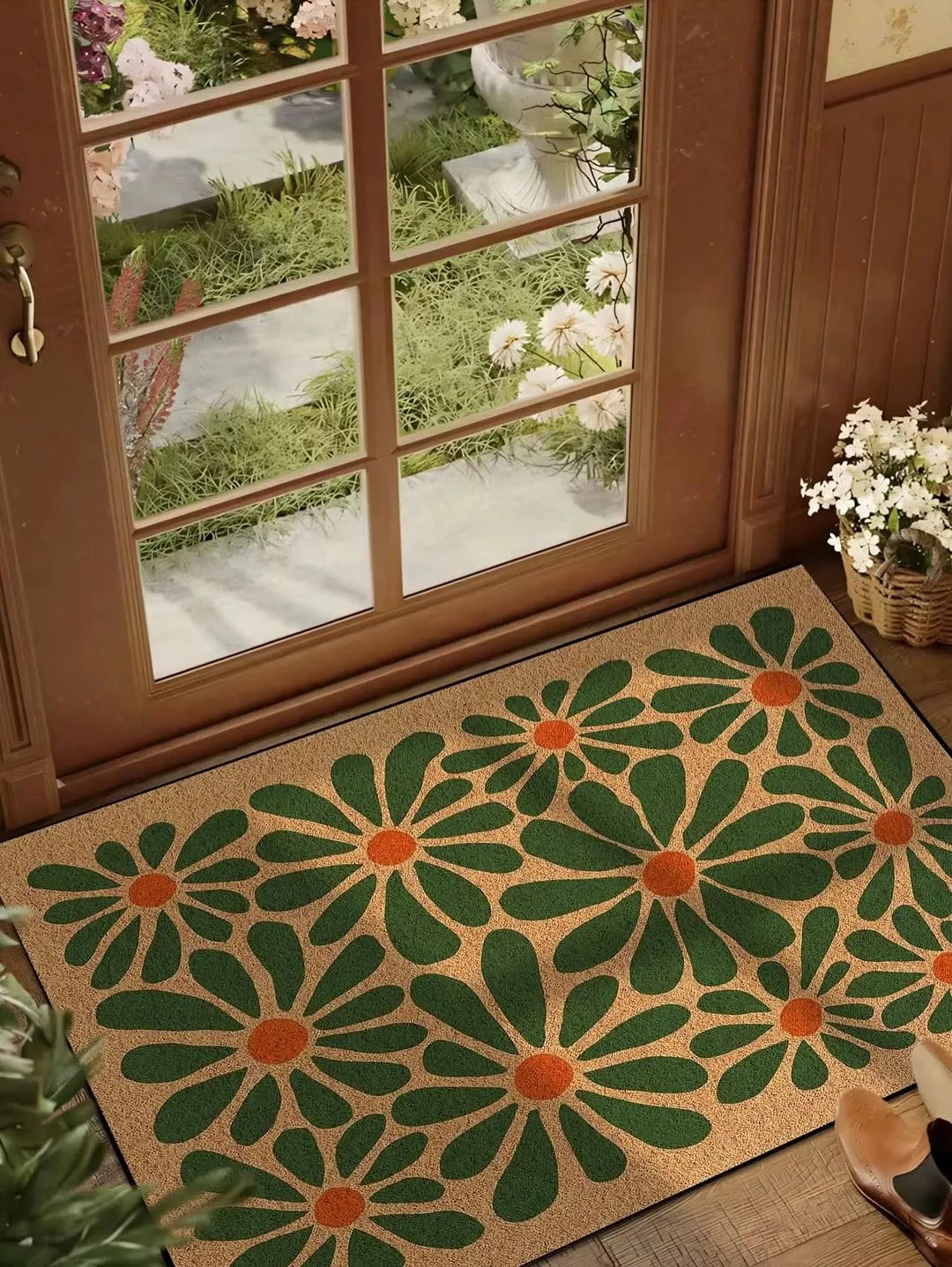 Flower Shaped Plush Rug