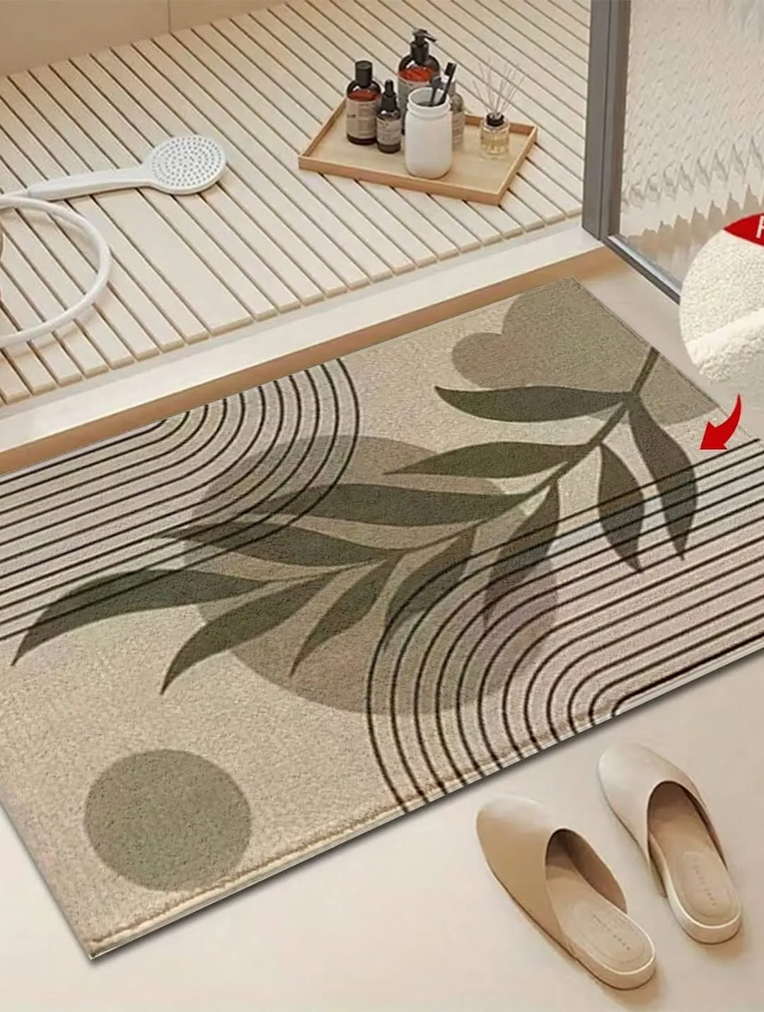Flower Shaped Plush Rug