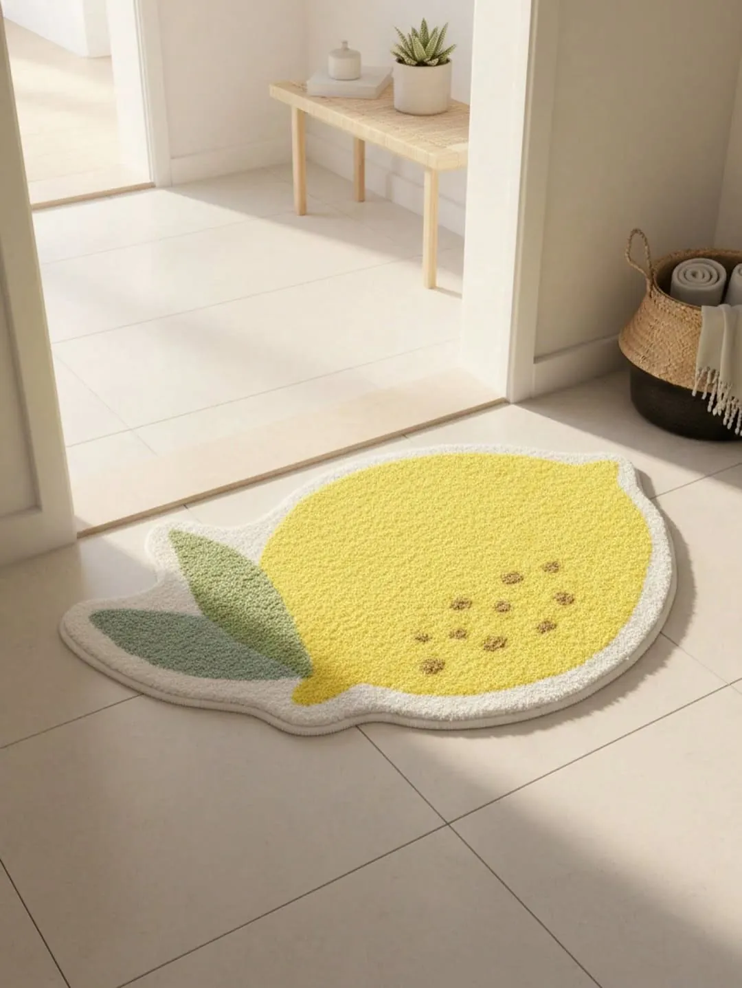 Flower Shaped Plush Rug