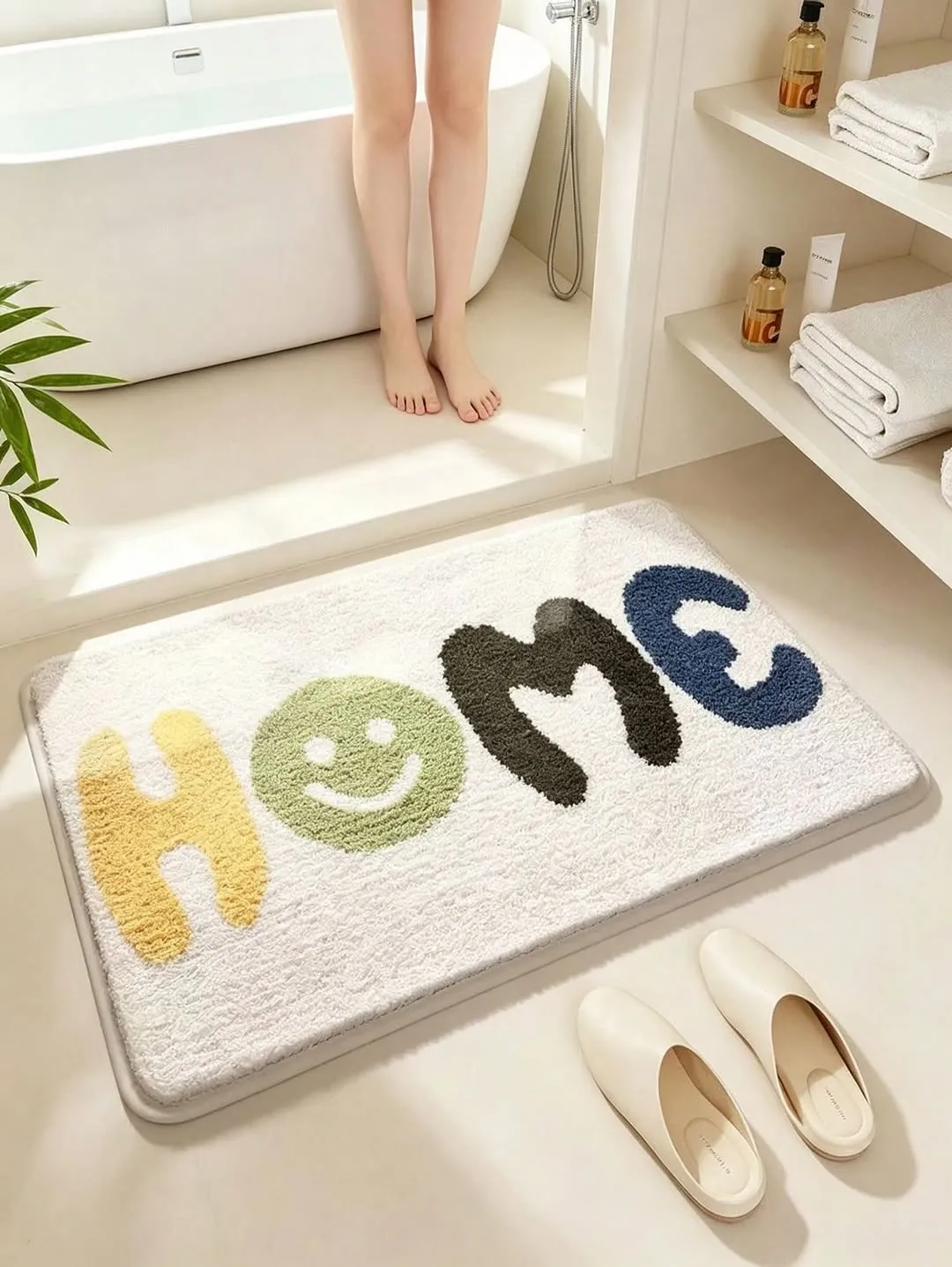 Flower Shaped Plush Rug