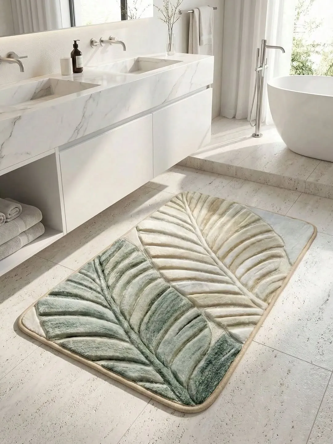 Flower Shaped Plush Rug