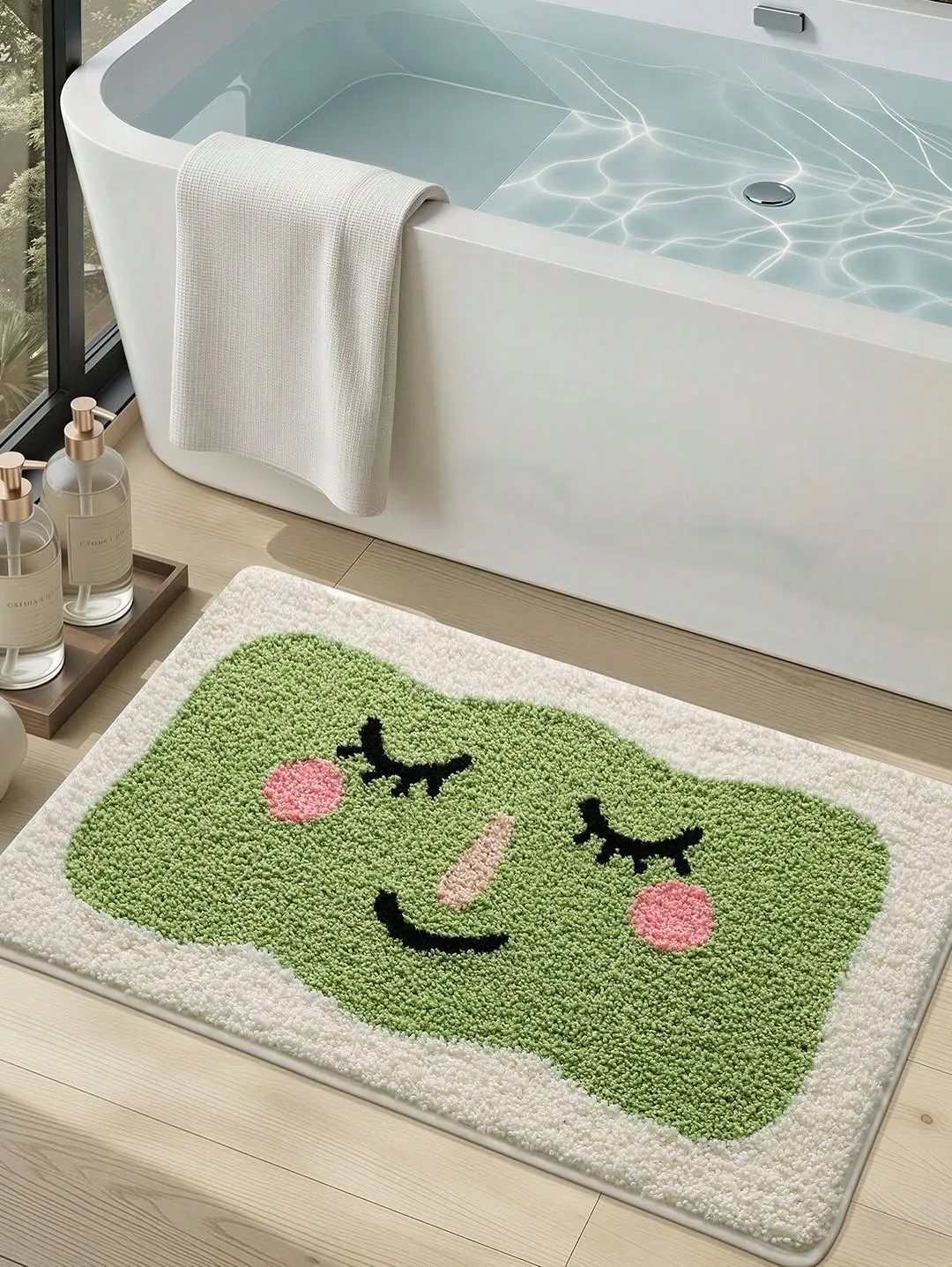 Flower Shaped Plush Rug