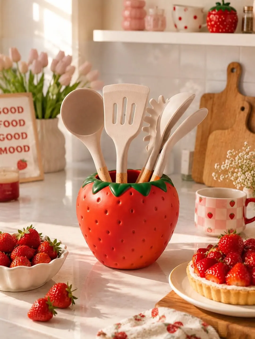 Cute Face Magnetic Fridge Utensil Holders