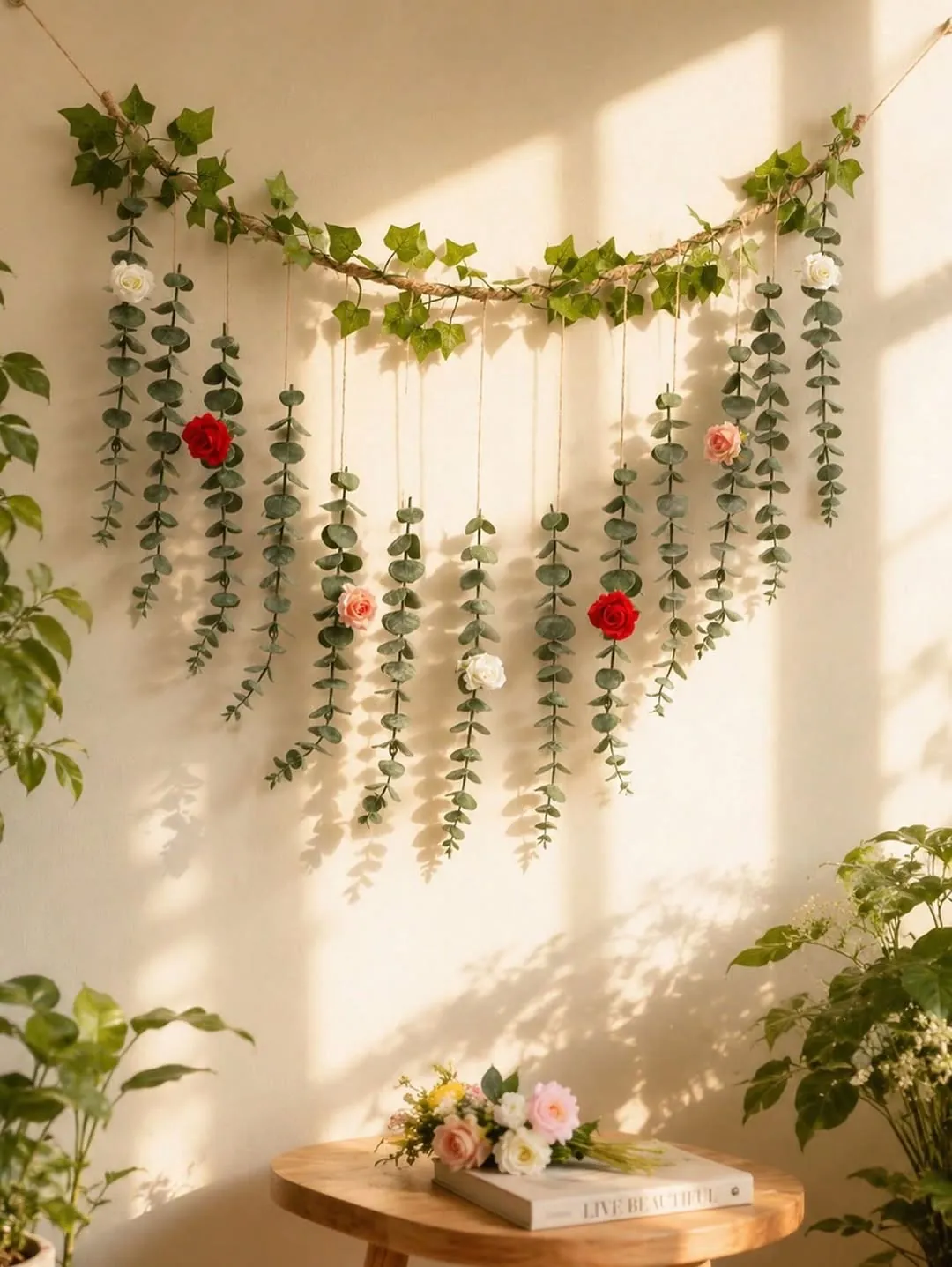 Decorative Hanging Artificial Plant Wall Decor