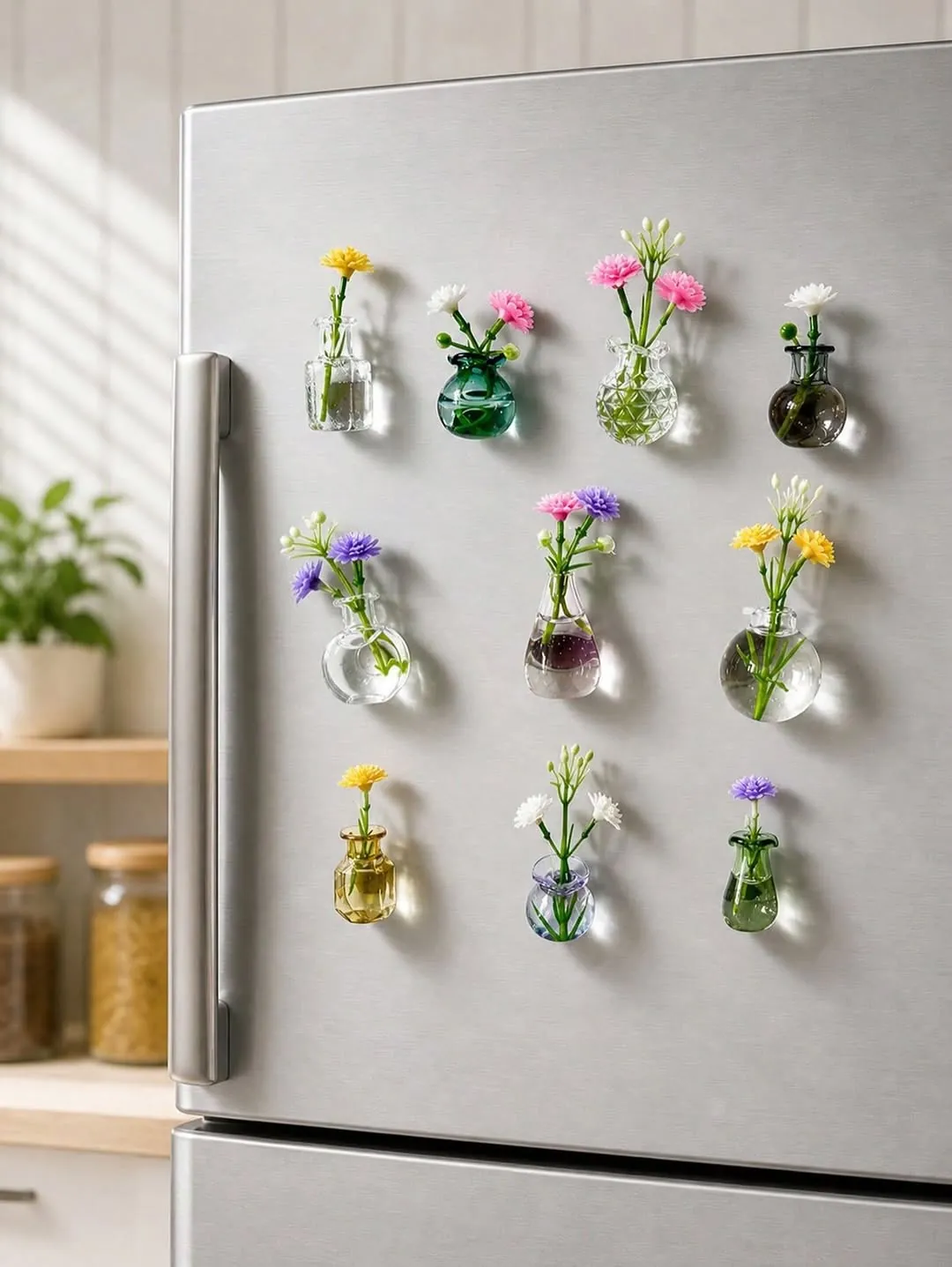 Magnetic Mini Flower Vases for Refrigerator