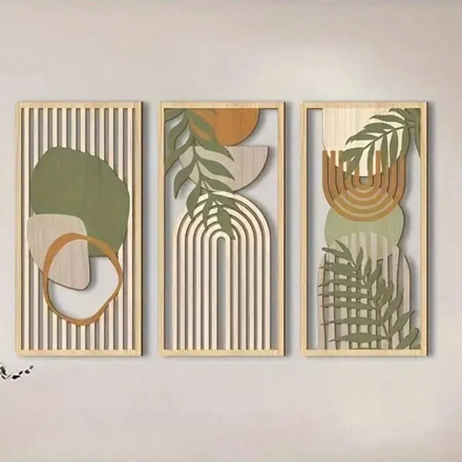 Circular Leaf Wall Art Set