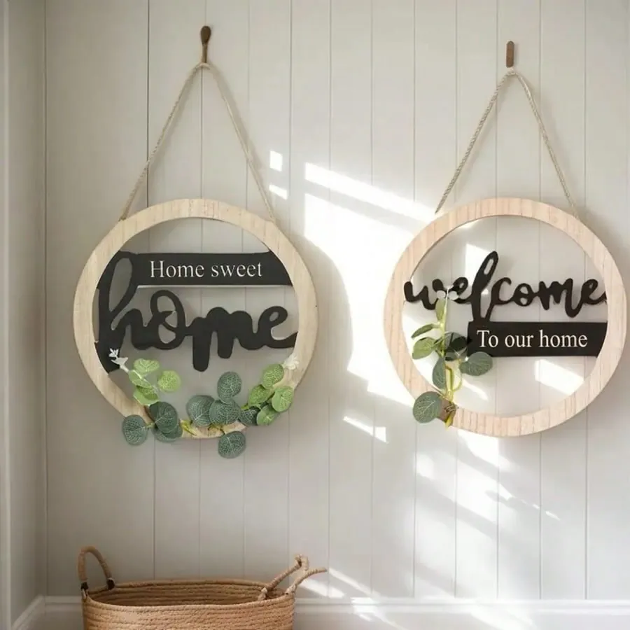 Circular Leaf Wall Art Set