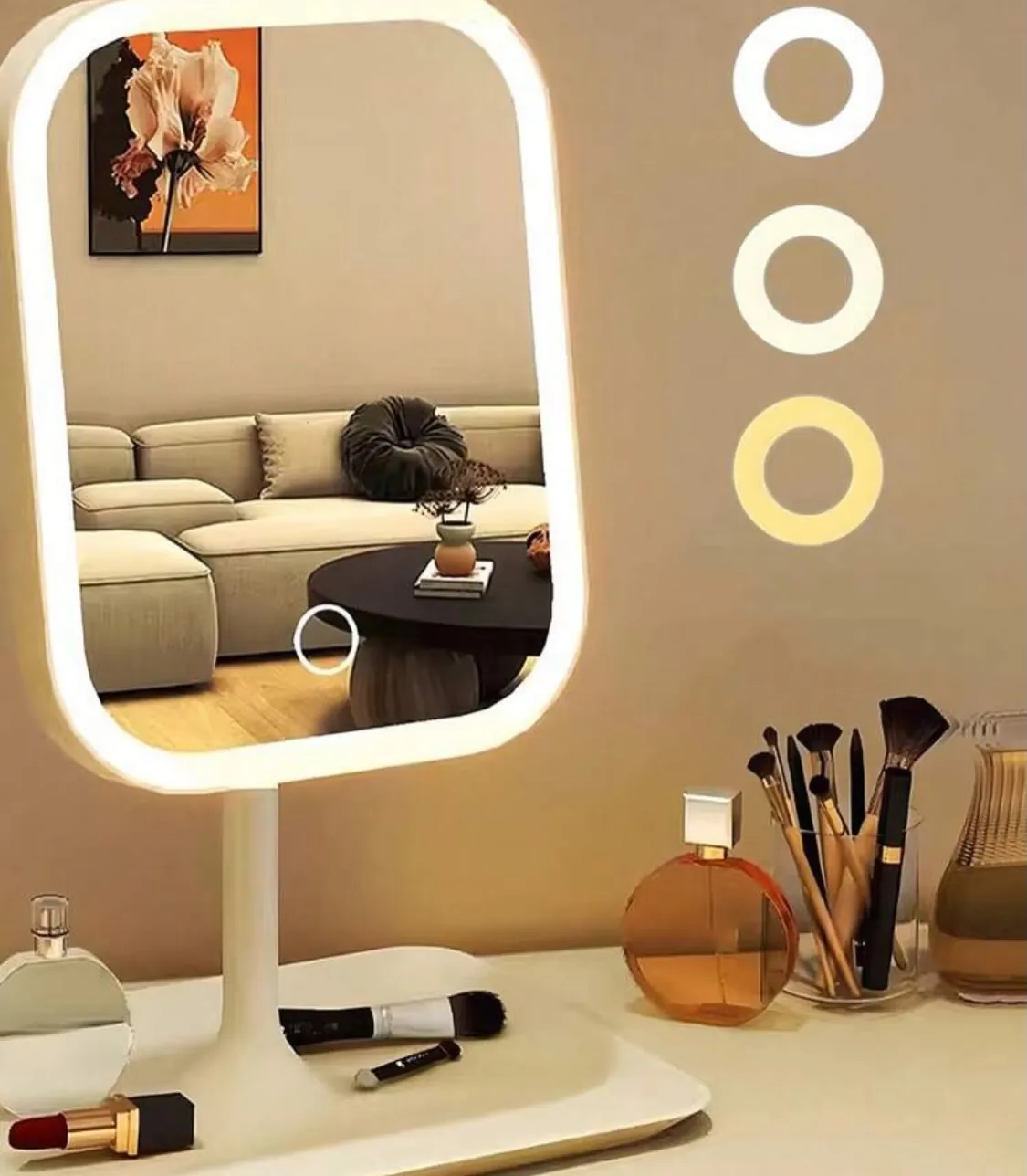 Handheld Vintage Gold Mirror