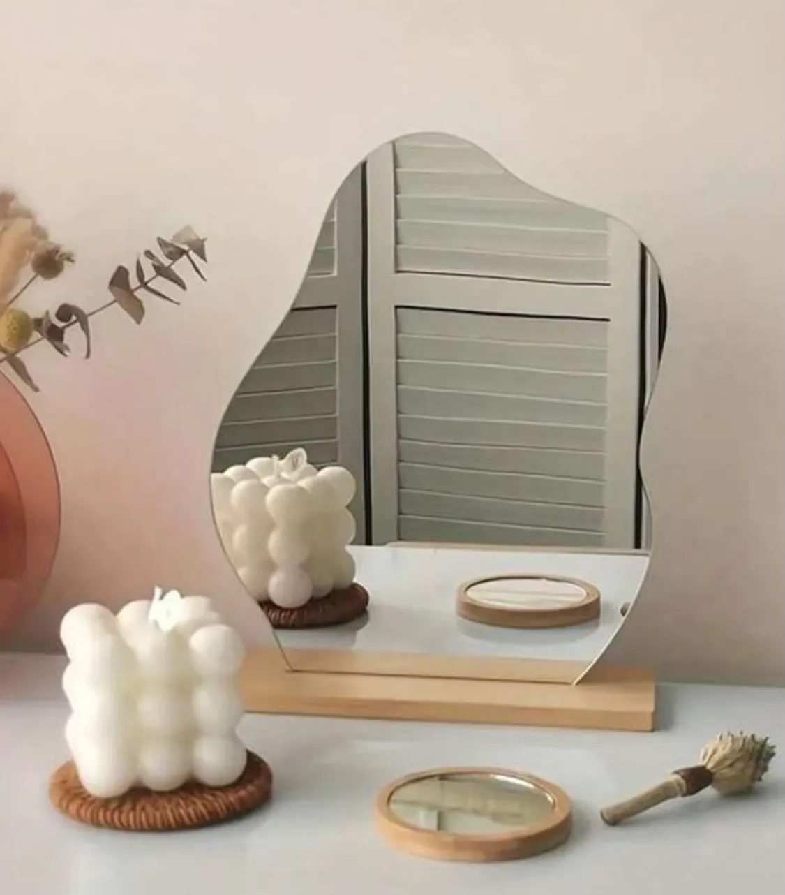 Handheld Vintage Gold Mirror