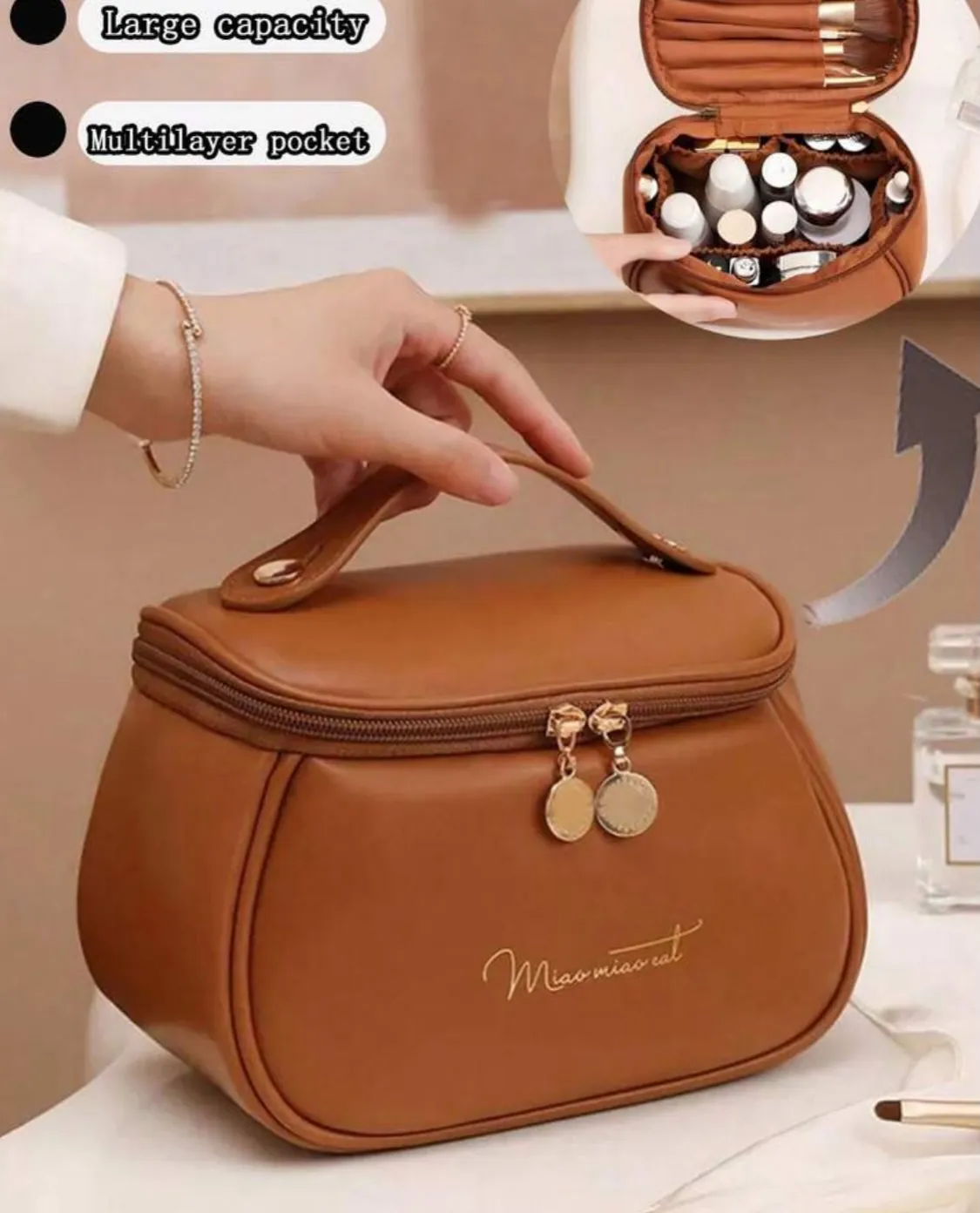Portable Makeup Organizer Case