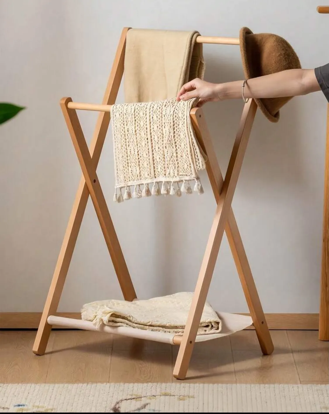 Wooden Clothes Drying Rack