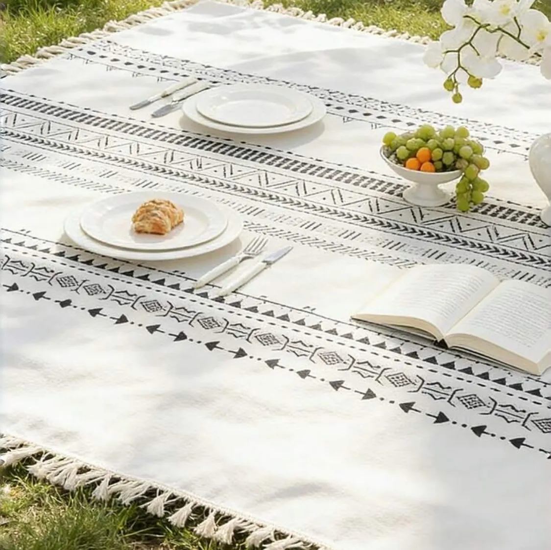 Red and White Gingham Picnic Blanket