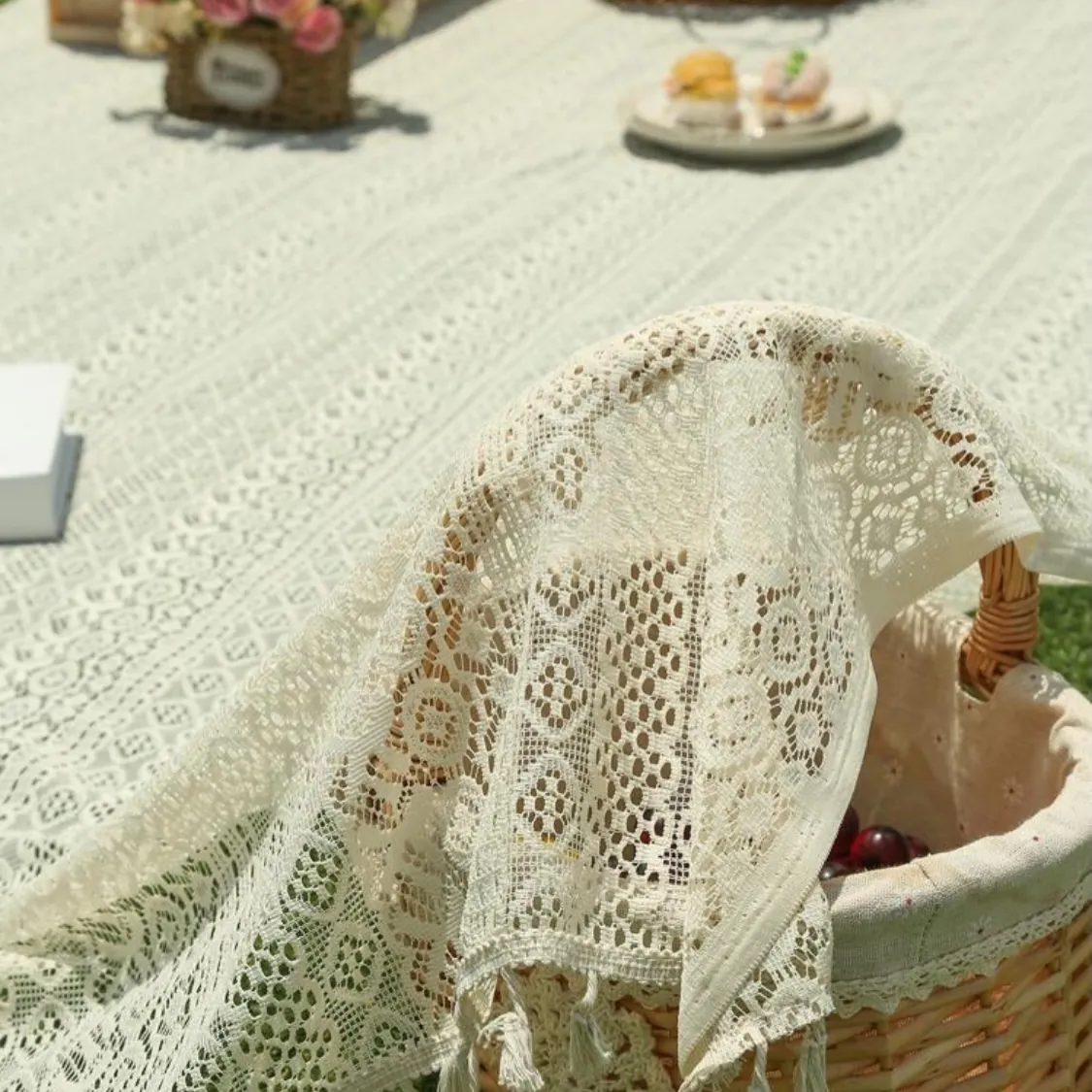 Red and White Gingham Picnic Blanket