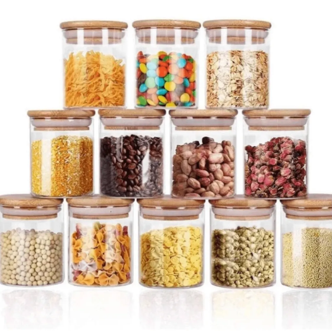Glass Spice Jars with Labels