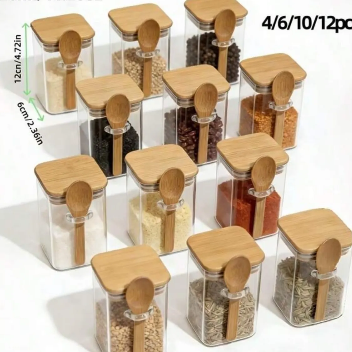Glass Spice Jars with Labels