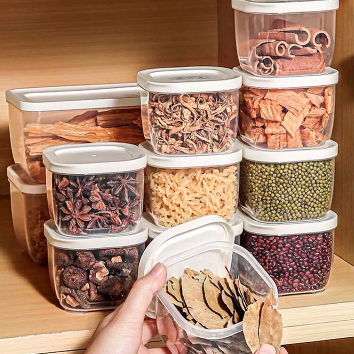 Glass Spice Jars with Labels