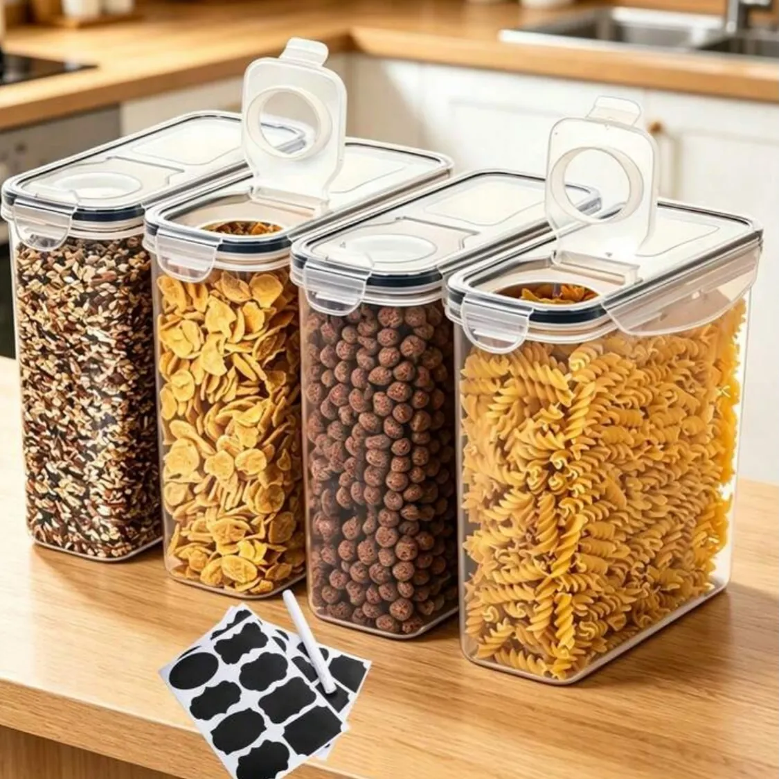 Glass Spice Jars with Labels