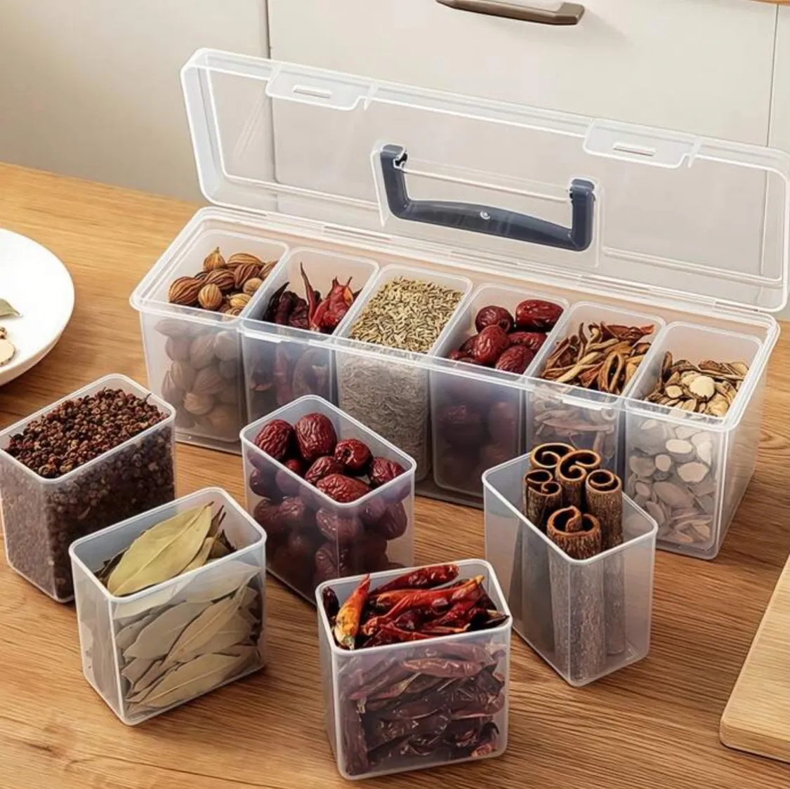 Glass Spice Jars with Labels