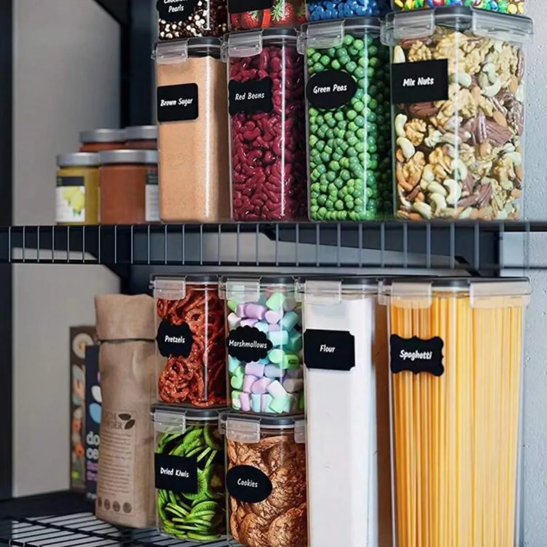 Glass Spice Jars with Labels